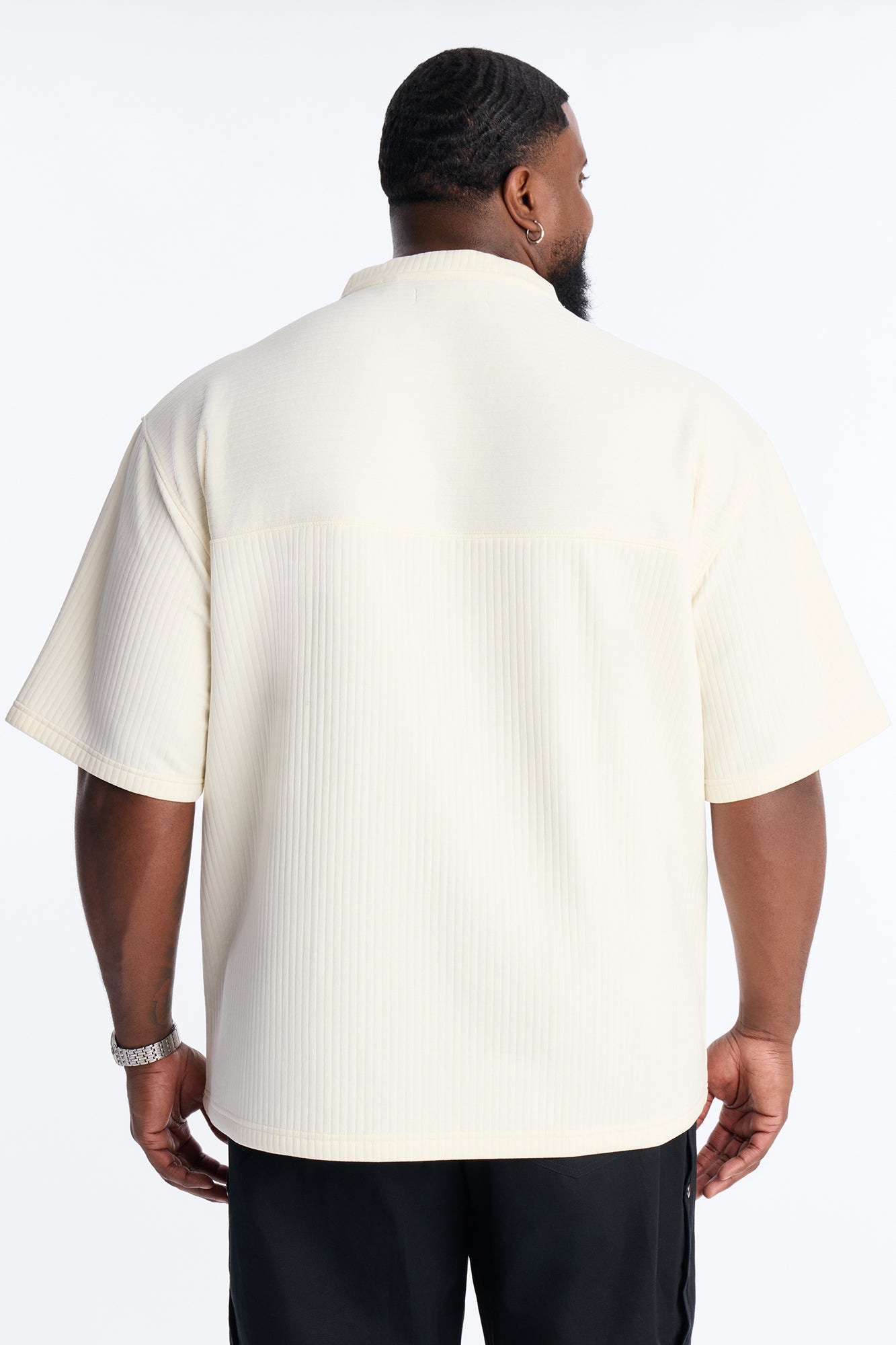 Double 0 Short Sleeve Jersey - Cream Fashion Nova