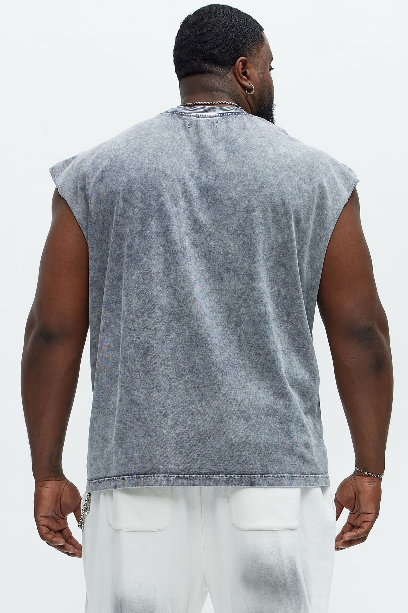 Relaxed Vintage Wash Heavyweight Muscle Tee - Grey/Smoke Fashion Nova
