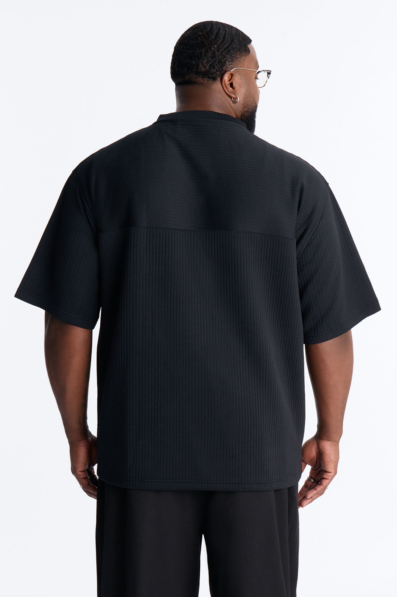 Double 0 Short Sleeve Jersey - Black Fashion Nova
