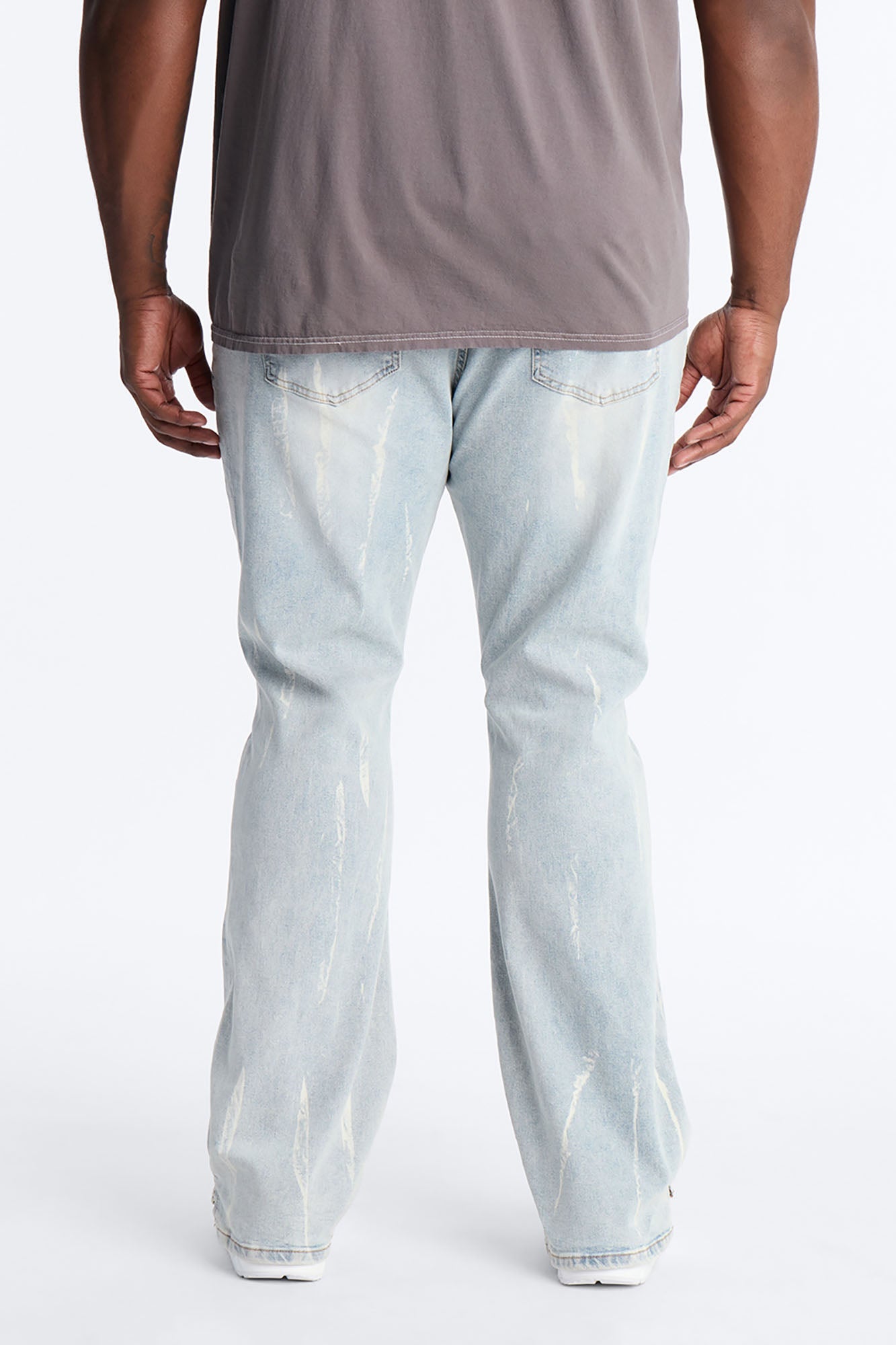 Everyday Street Stacked Skinny Flare Jean - Light Wash Fashion Nova