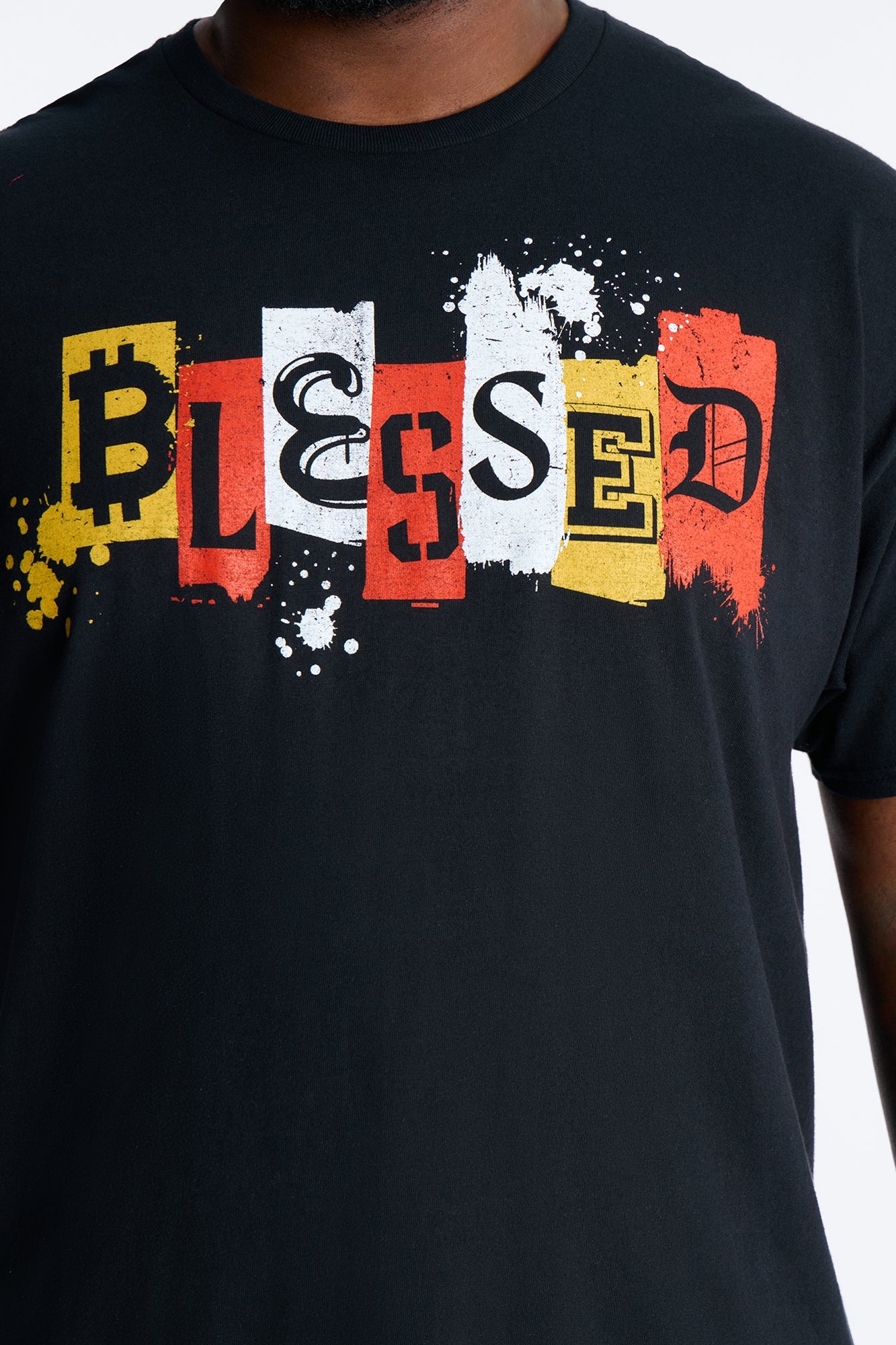 Blessed Coin Short Sleeve Tee - Black Fashion Nova