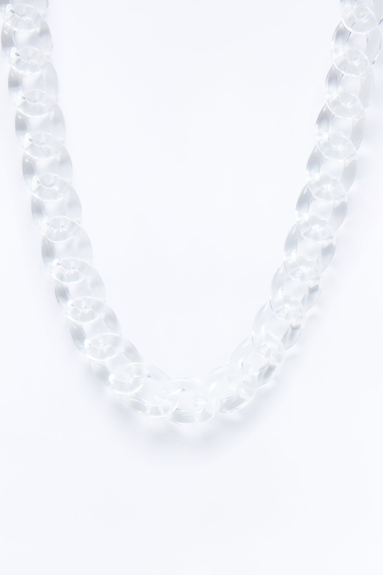 Thick Clear Cuban Chain Necklace - Clear Fashion Nova