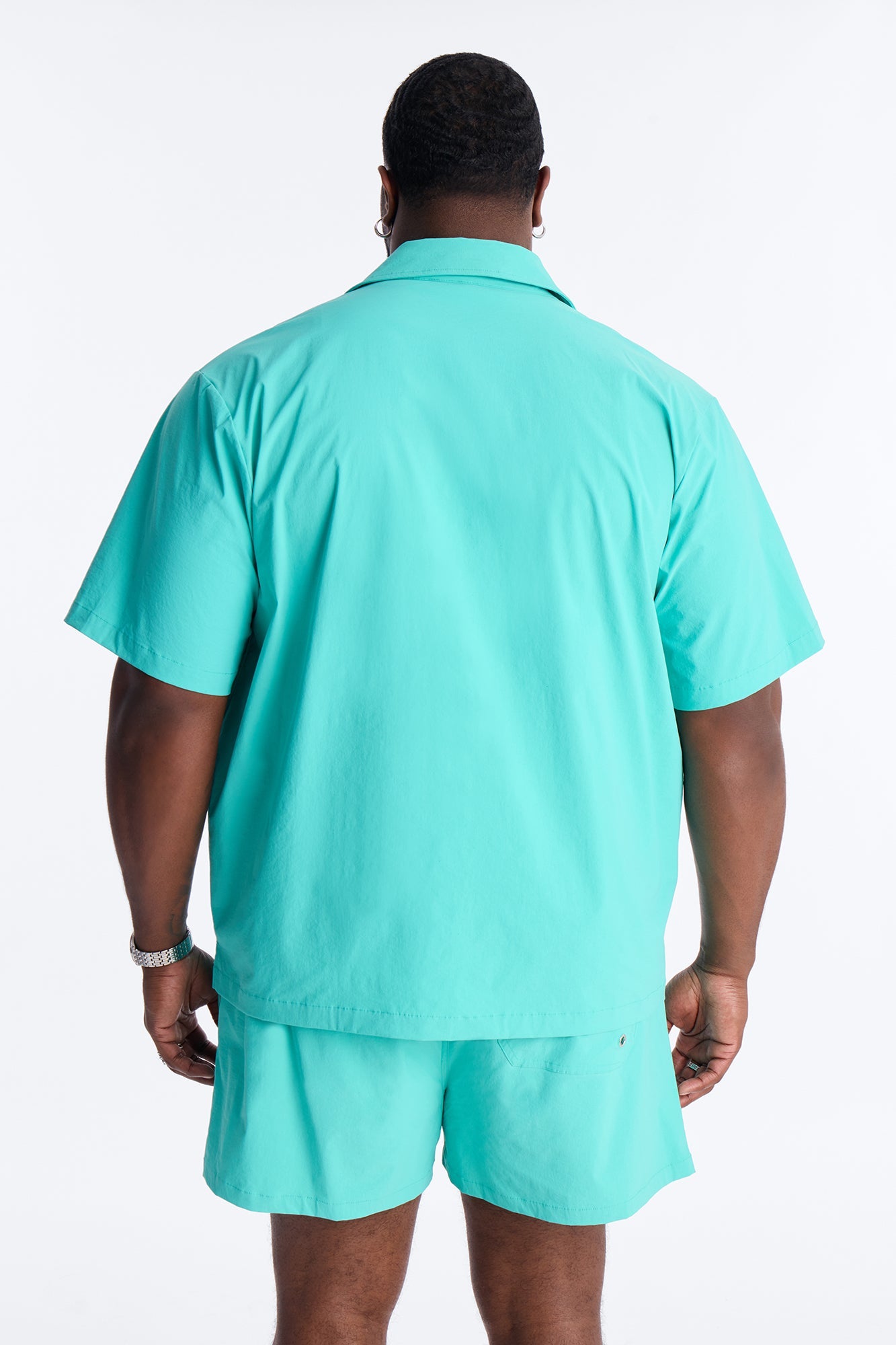 Montez Cuban Collar Button Up Shirt - Teal Fashion Nova