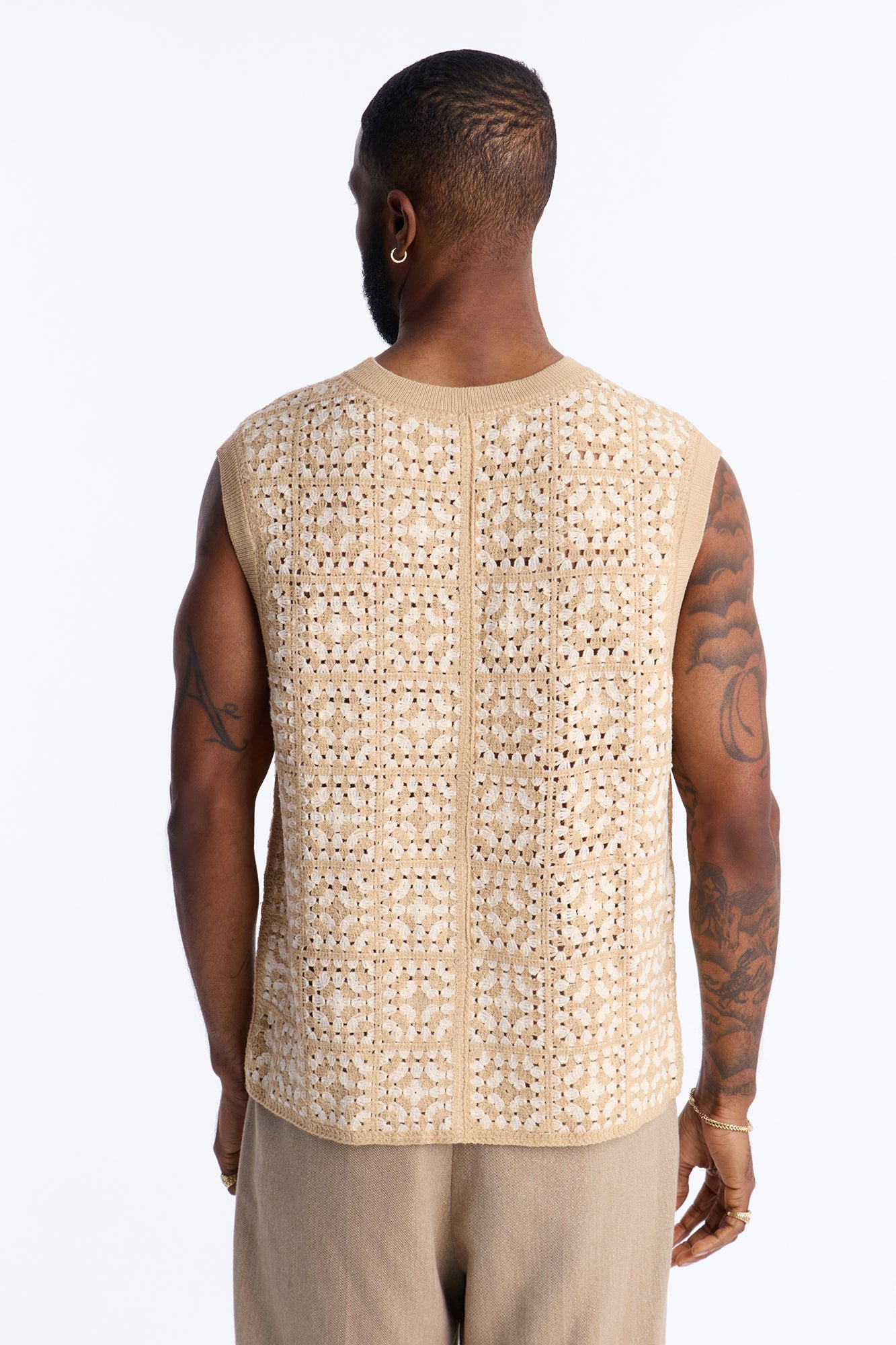 Square One Sweater Vest - Tan/Multi Fashion Nova