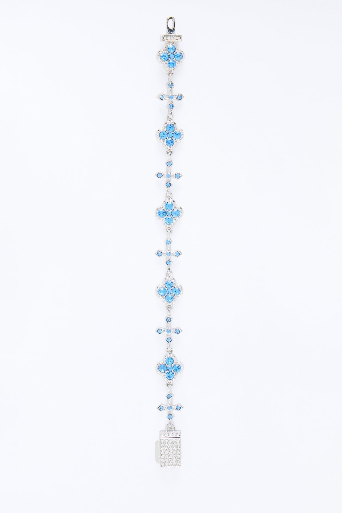 Azure Cross and Creed Bracelet - Silver Fashion Nova