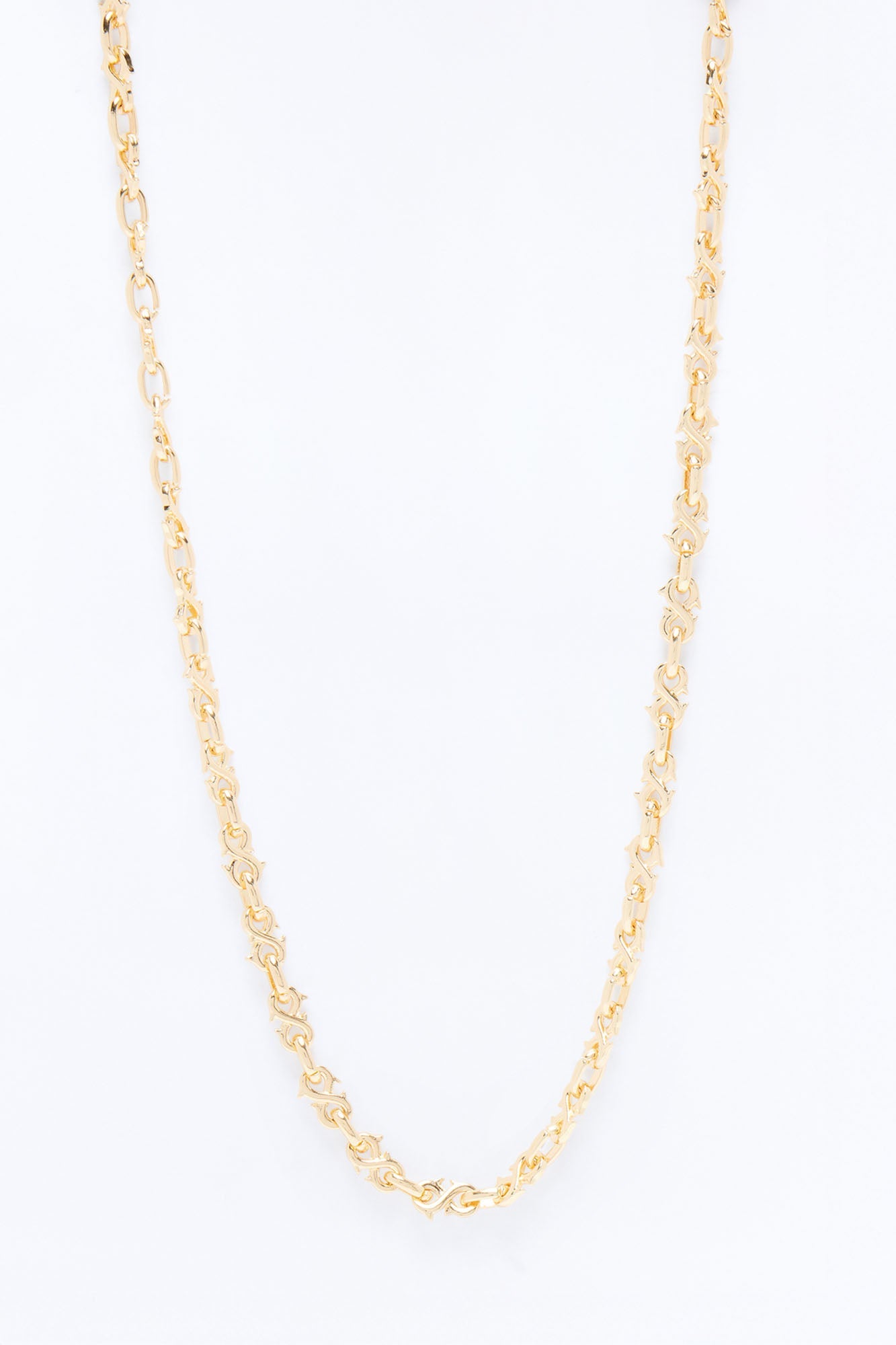 Forever Thorned Links Necklace - Gold Fashion Nova