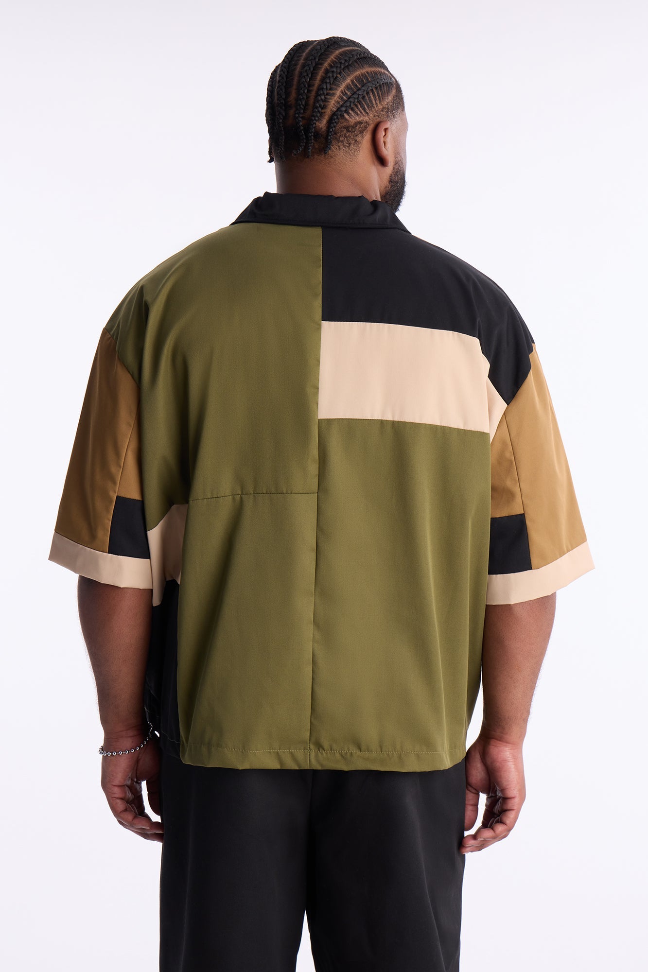 Cropped Pixel Perfect Zip Up Shirt - Khaki Fashion Nova