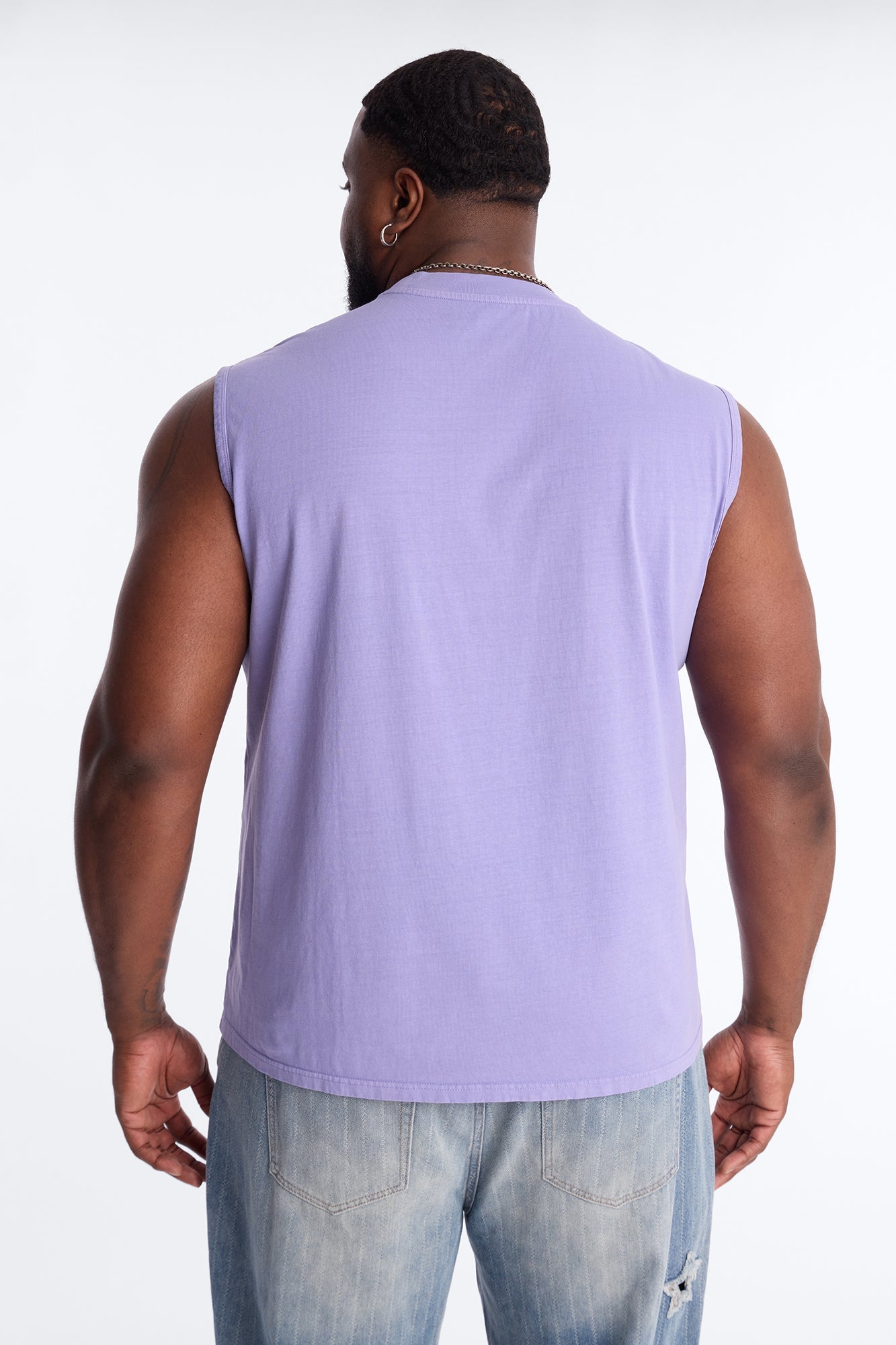 Cropped Muscle Tee - Lavender Fashion Nova