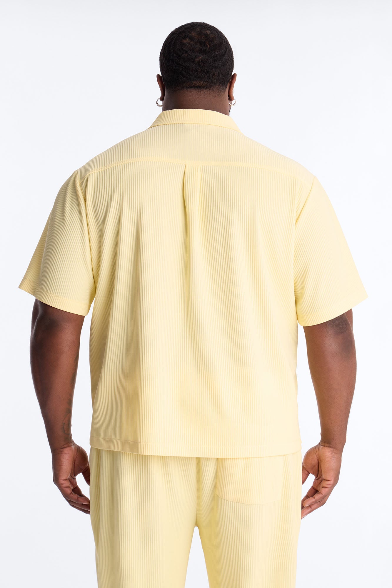 Show Up Short Sleeve Cuban Shirt - Butter Yellow Fashion Nova