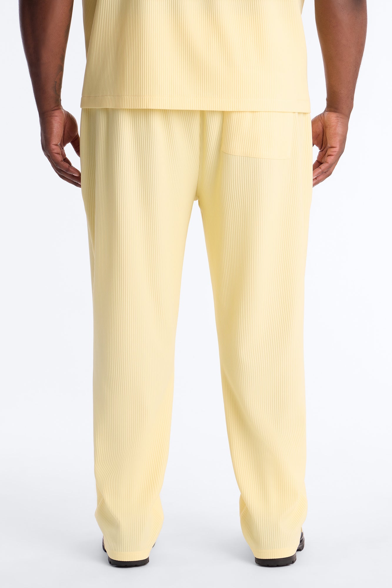 Show Up Slim Slit Pants - Butter Yellow Fashion Nova