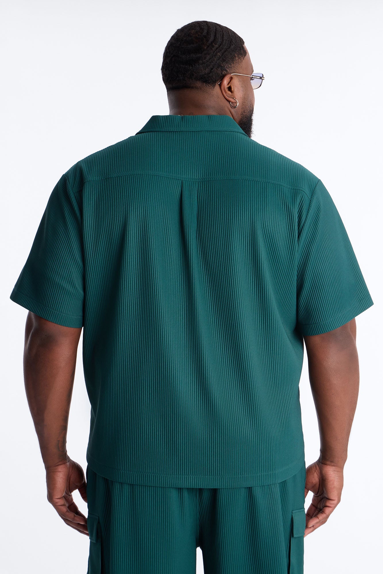 Show Up Short Sleeve Cuban Shirt - Teal Fashion Nova