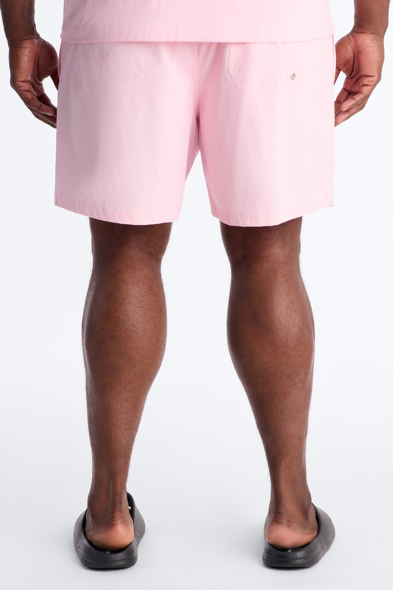 Montez Stretch Swim Trunk 4″ - Pink Fashion Nova