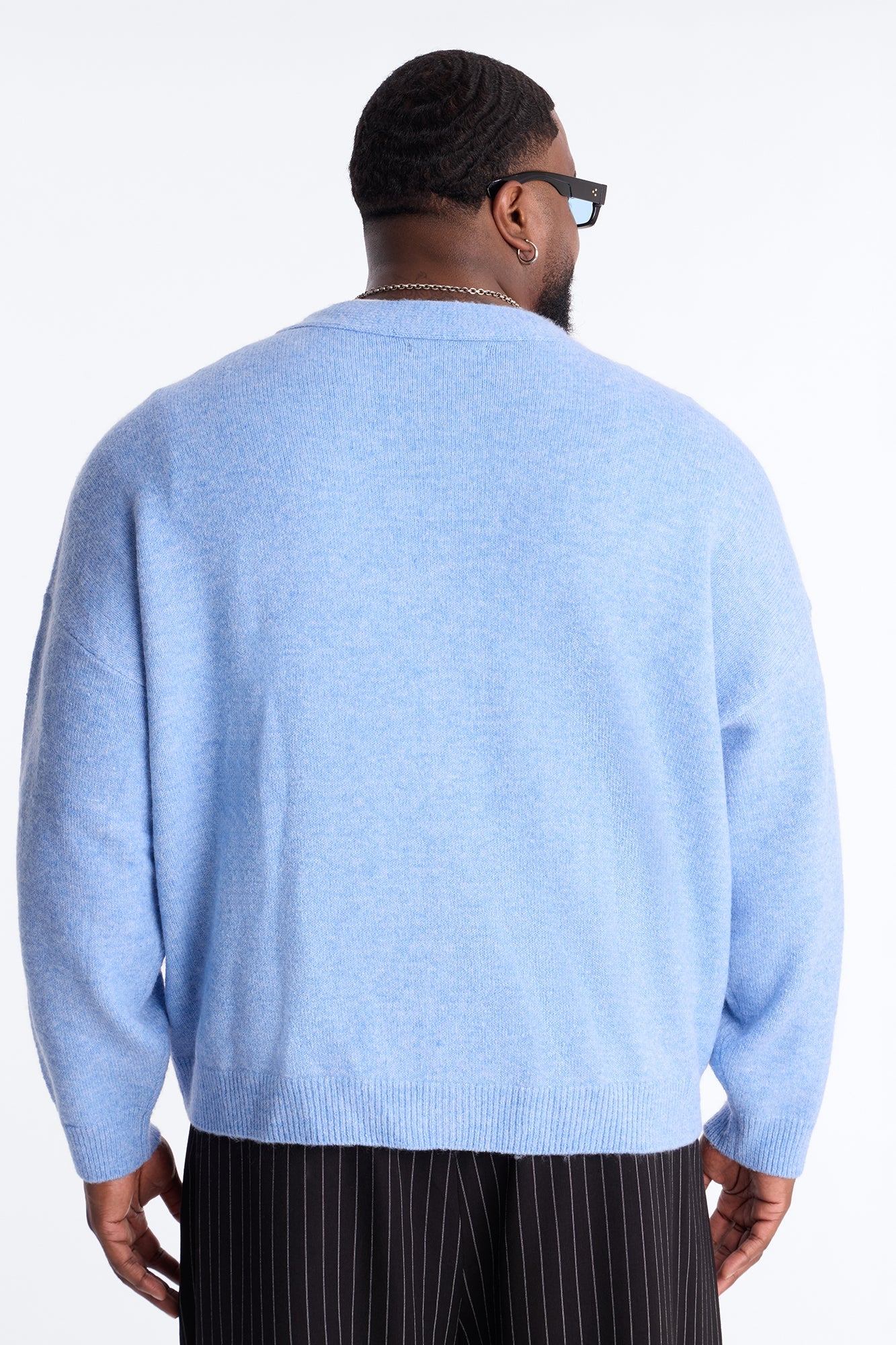 Cropped Harbor Ash Cardigan - Light Blue Fashion Nova