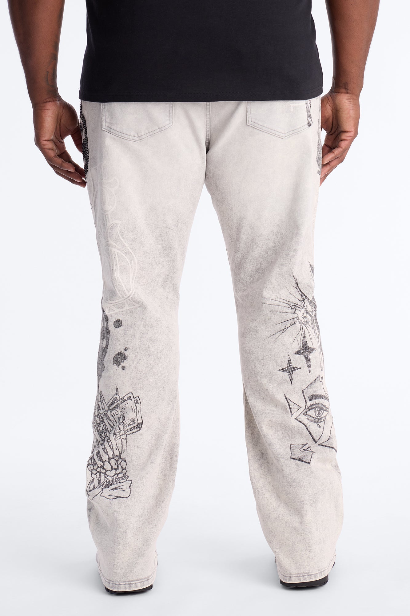 Stacked Skinny Flare Ace Royale Jean - Grey Fashion Nova
