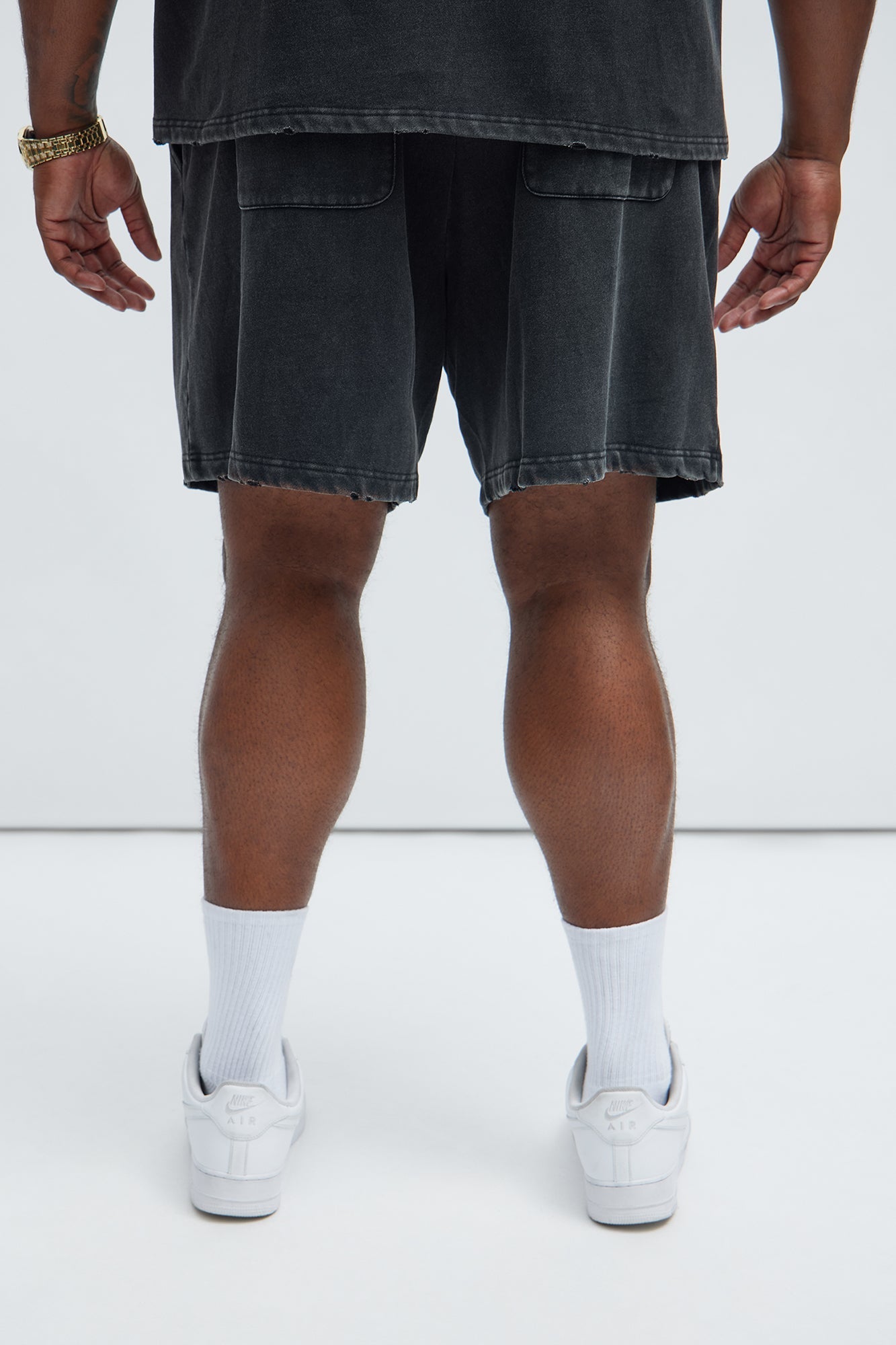 Tyson Heavy Wash Relaxed Shorts - Black Wash Fashion Nova