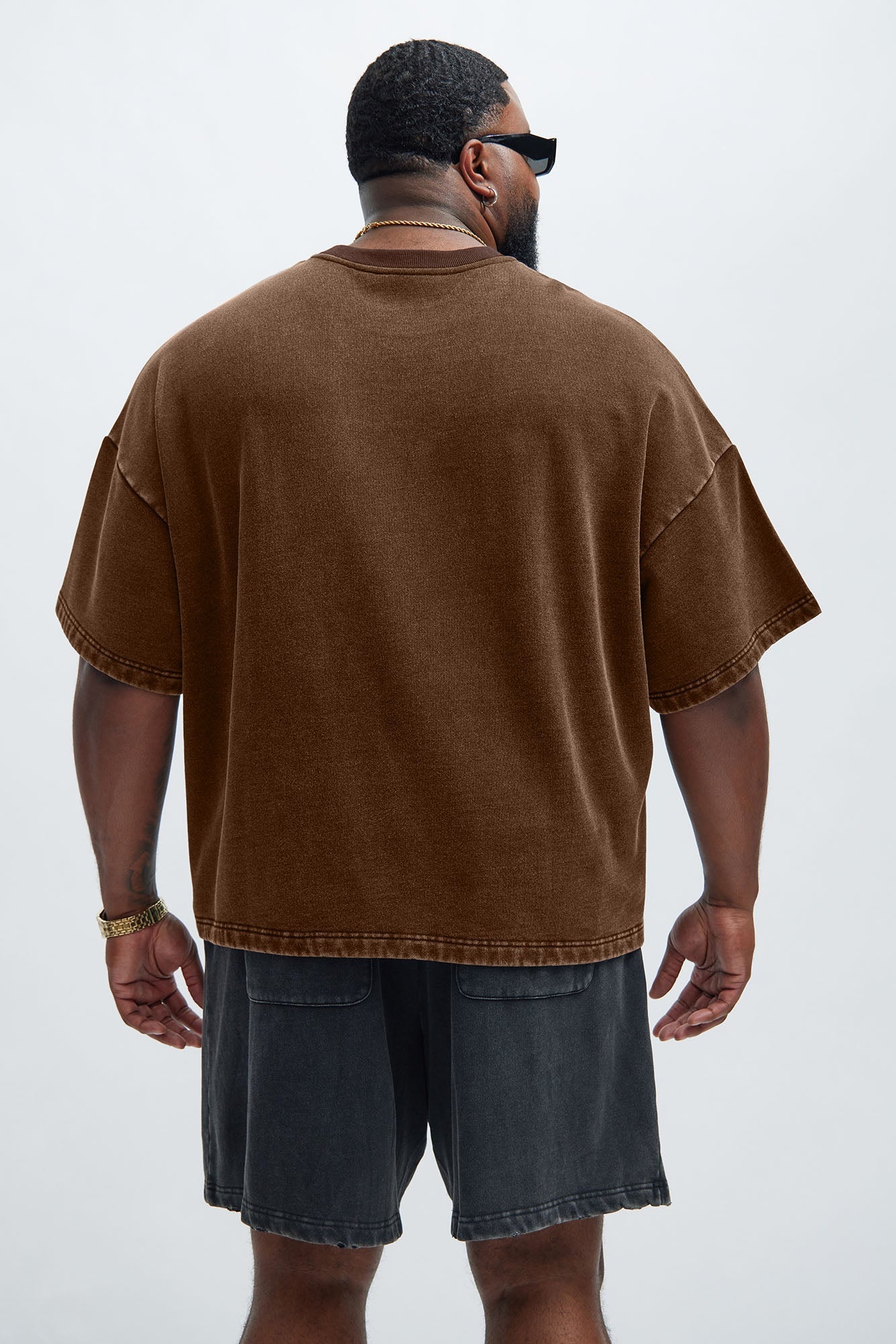 Kyle Oversized Tee - Dark Brown Fashion Nova