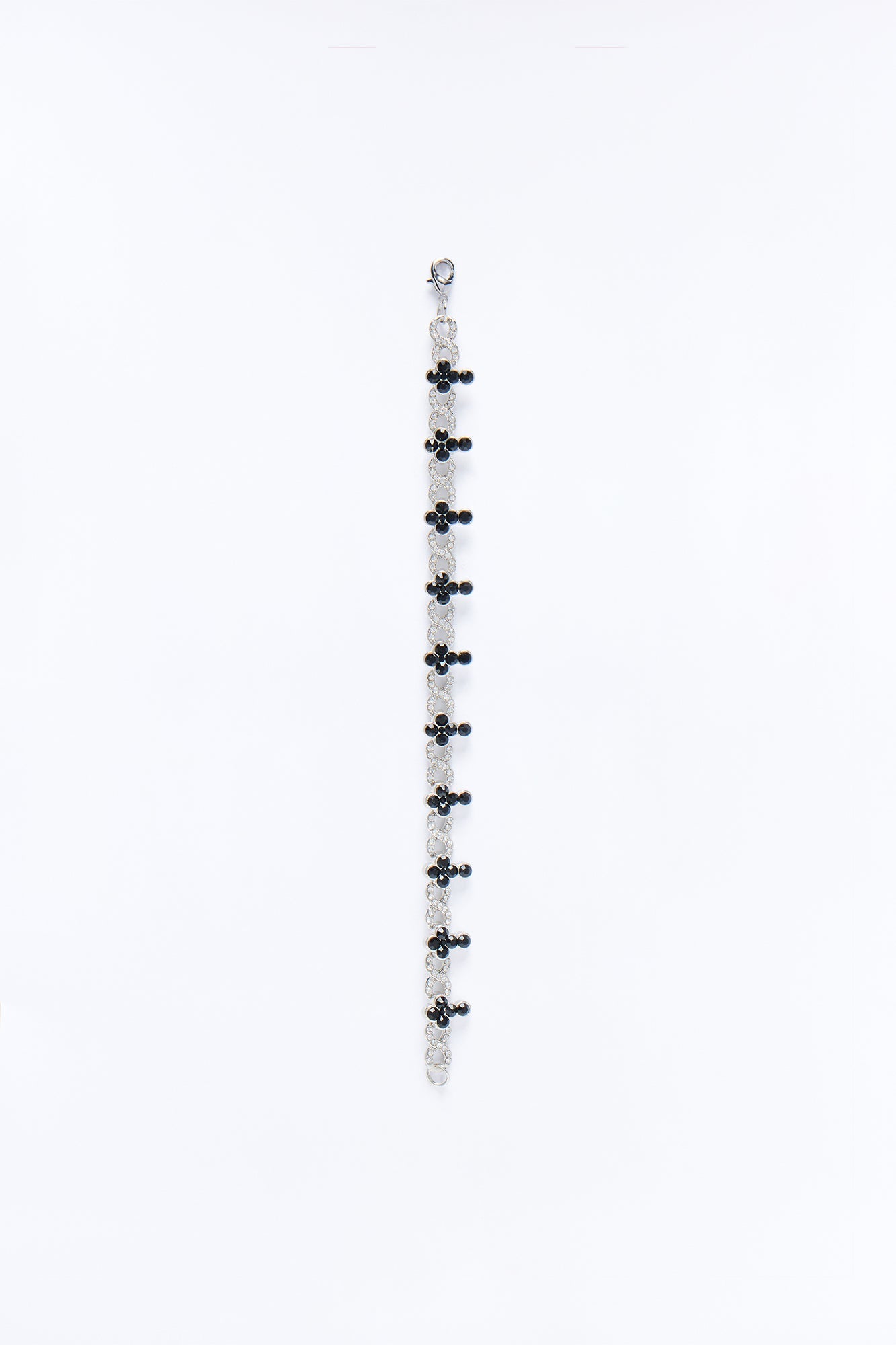 Eternal Midnight Cross Bracelet - Silver Fashion Nova