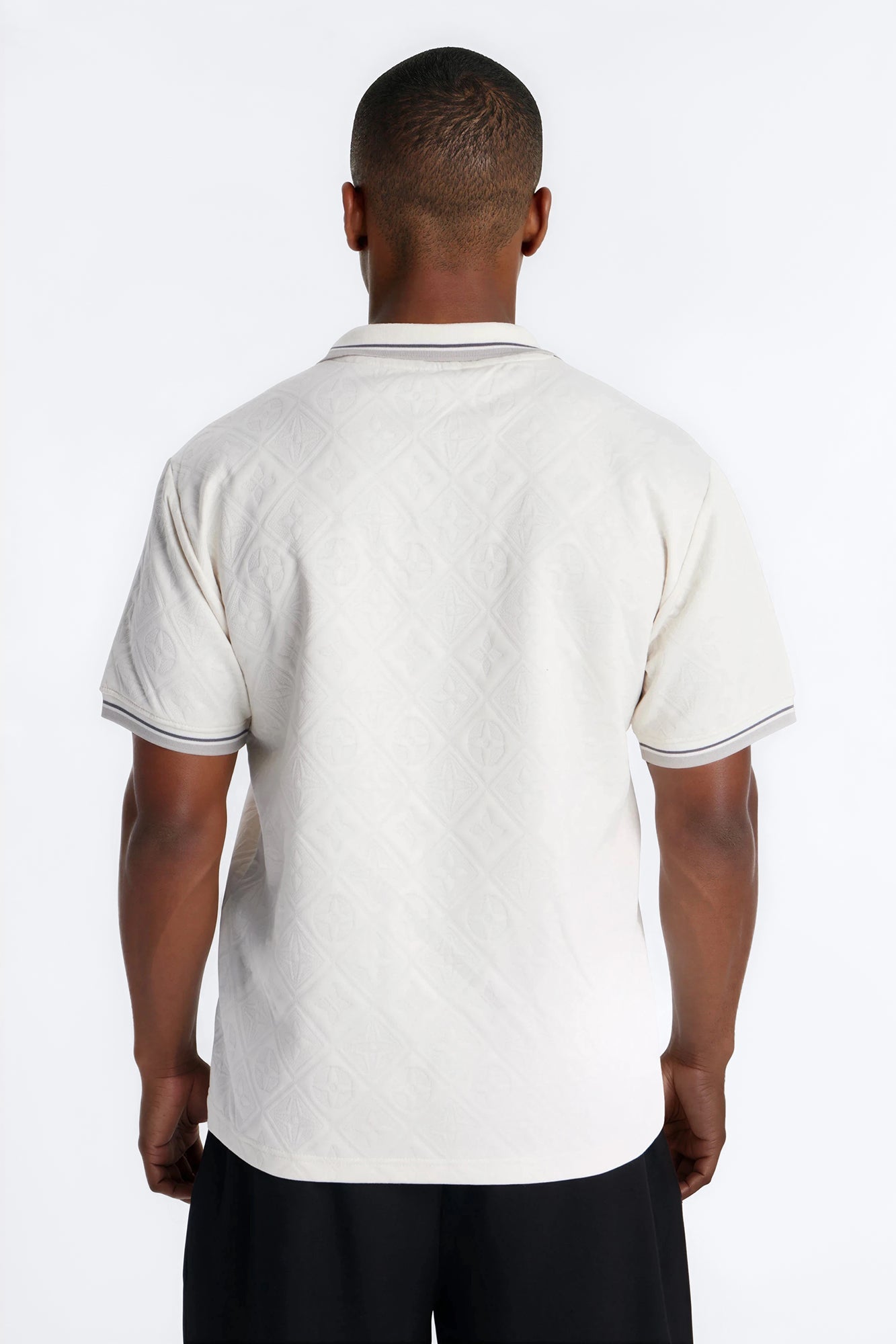 Saints Diamond Star Johnny Collar Polo - Oatmeal Fashion Nova