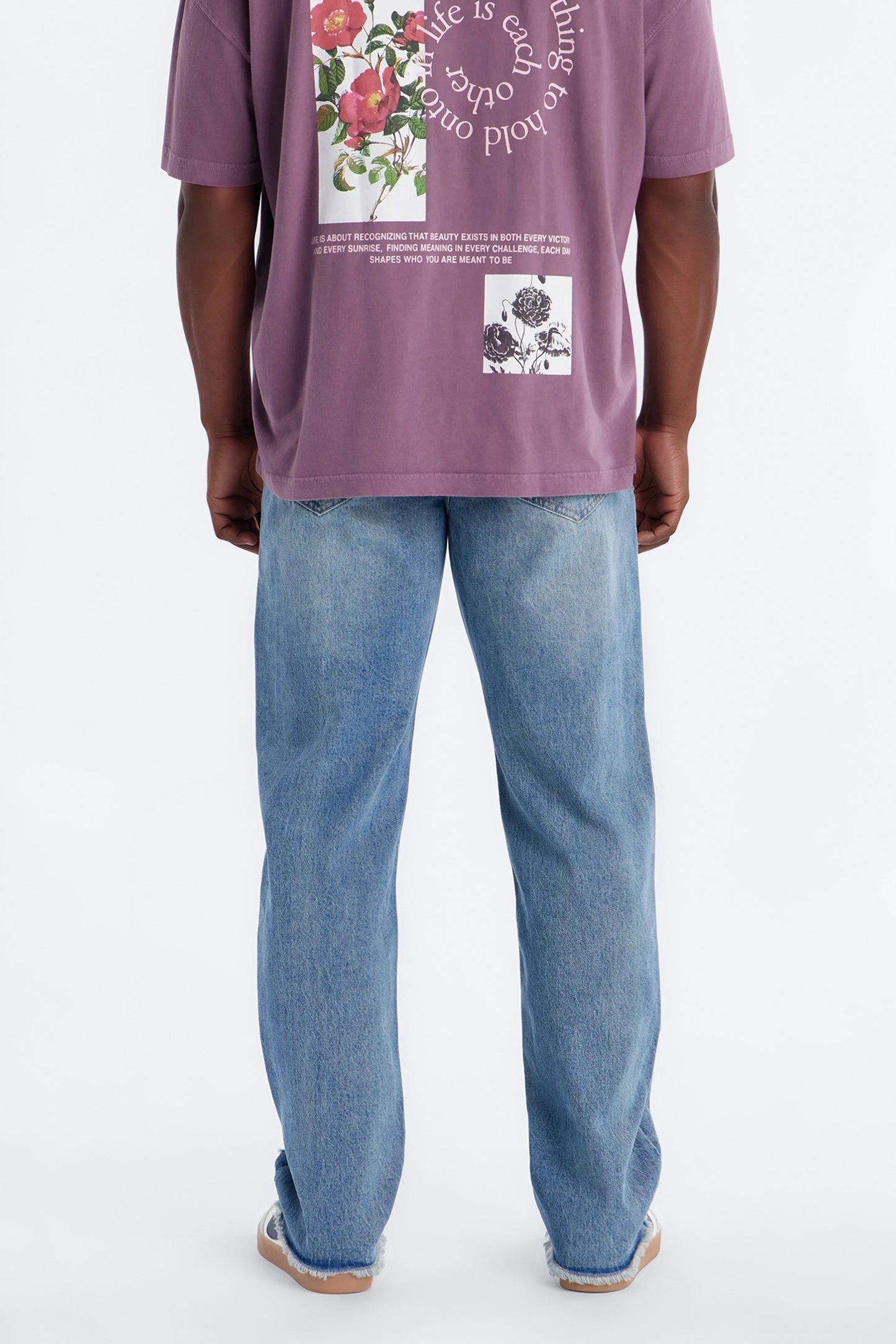 Straight Raw Edge Jean - Medium Blue Wash Fashion Nova
