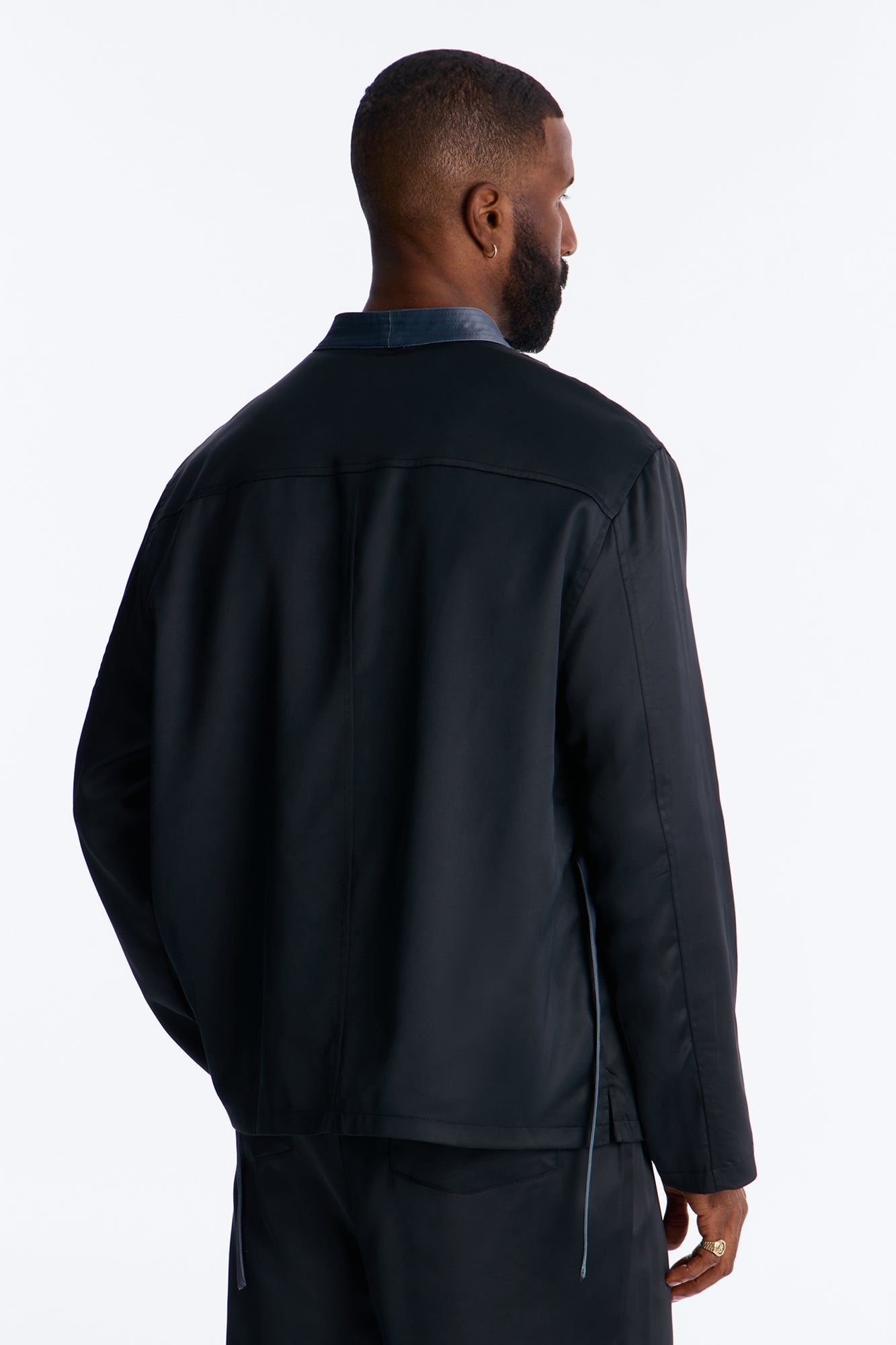 Liquid Shadow Wrap Jacket - Black Fashion Nova