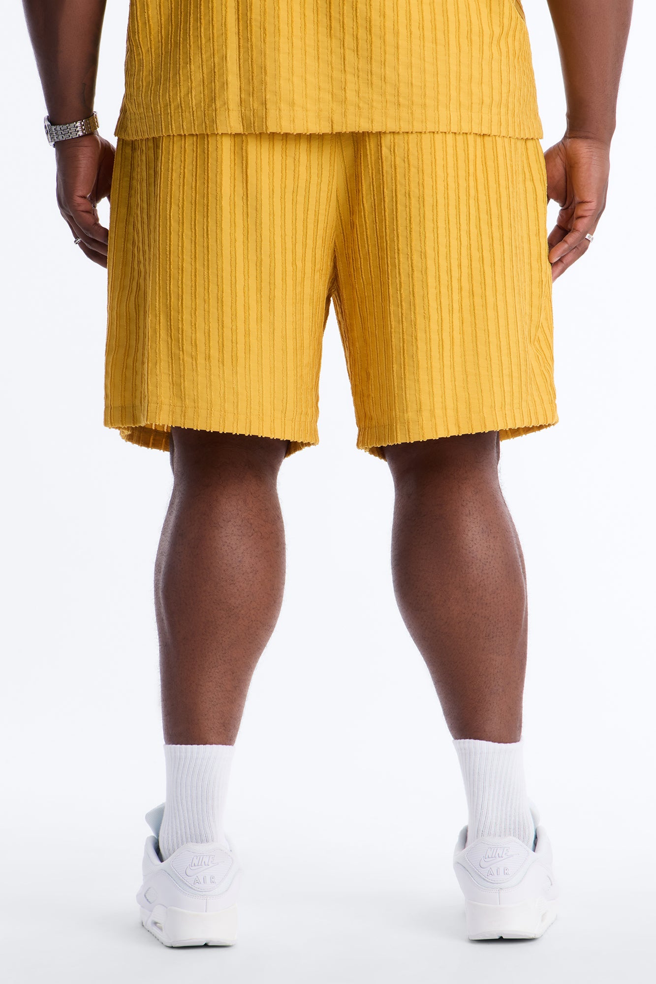 Relaxed Aegean Pleat Short - Mustard Fashion Nova