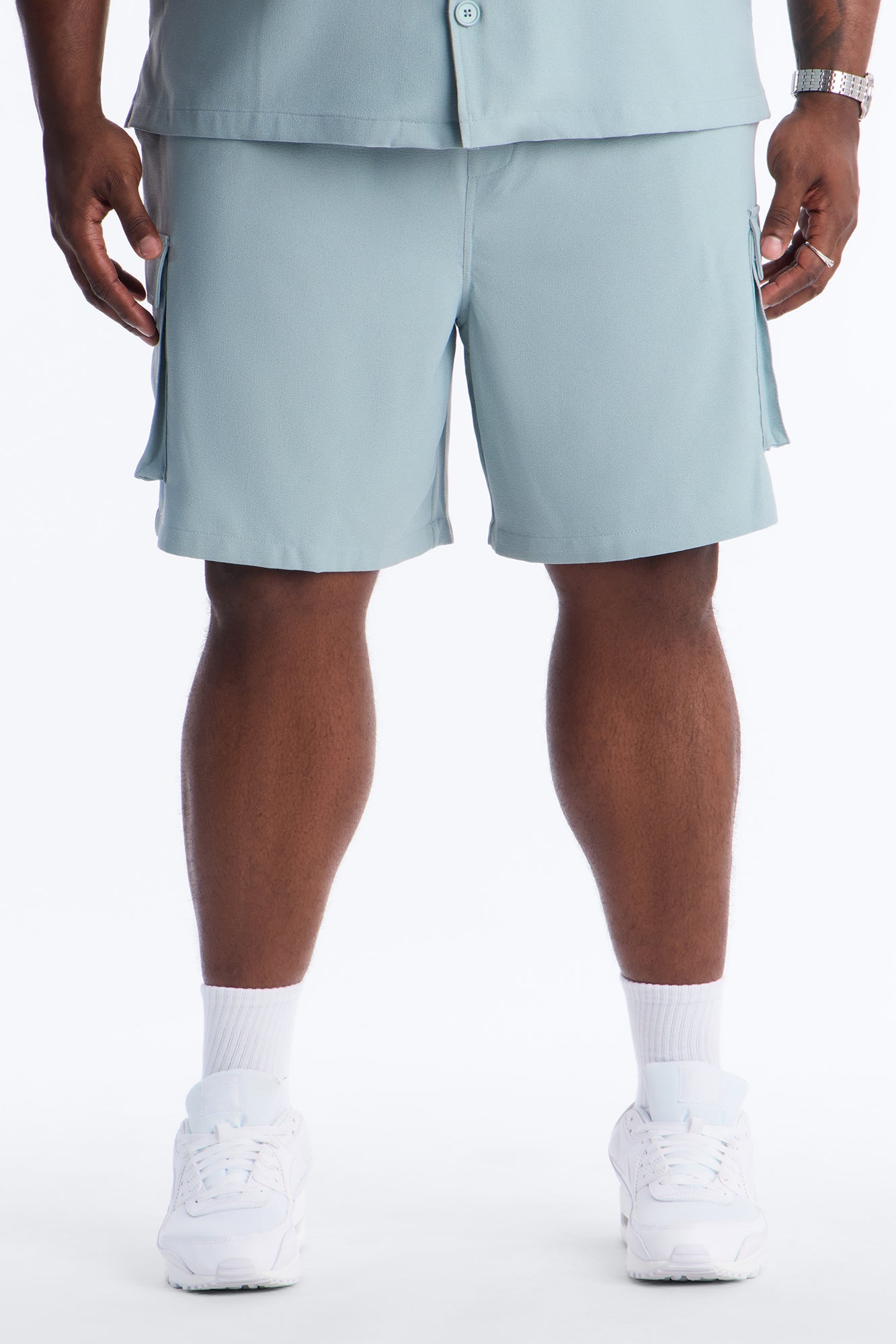 Golden Hour Relaxed Cargo Short - Slate Grey Fashion Nova