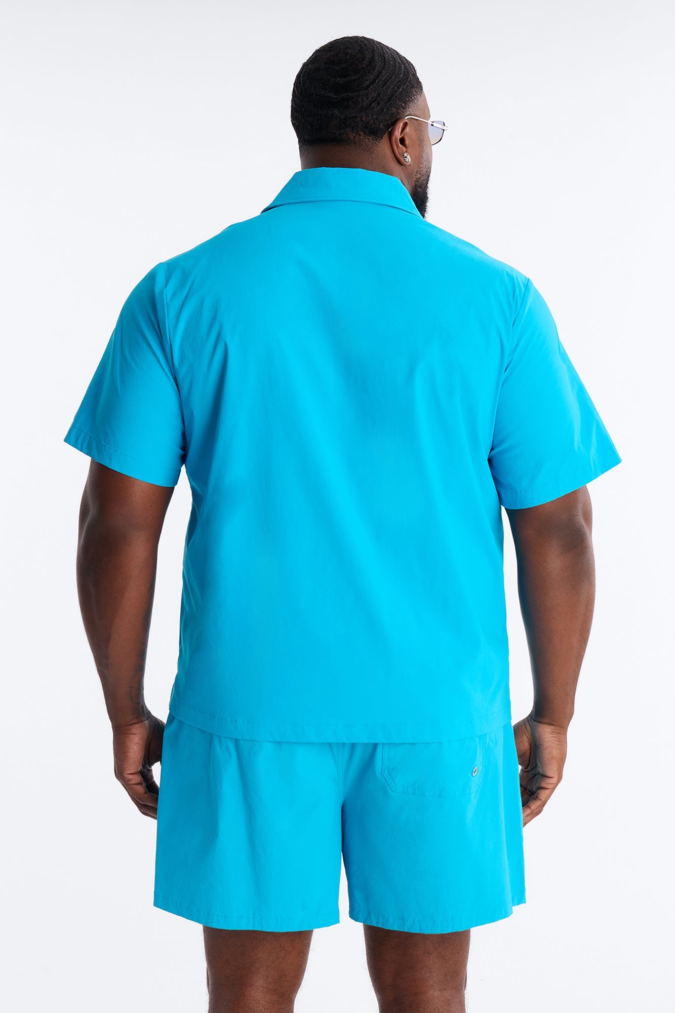 Montez Cuban Collar Button Up Shirt - Blue Fashion Nova