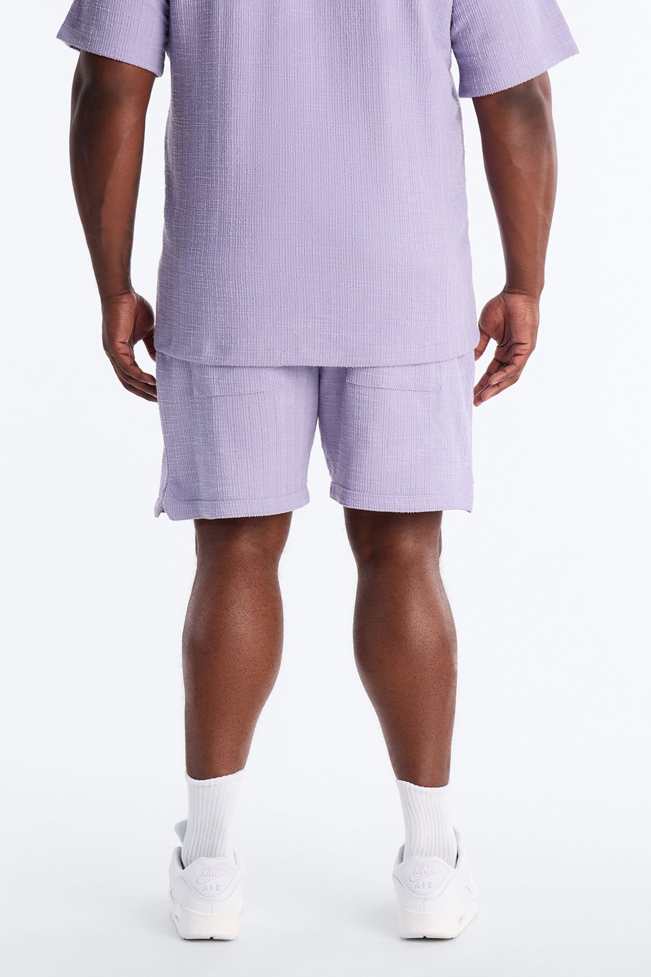 Dean Textured Short - Lavender Fashion Nova