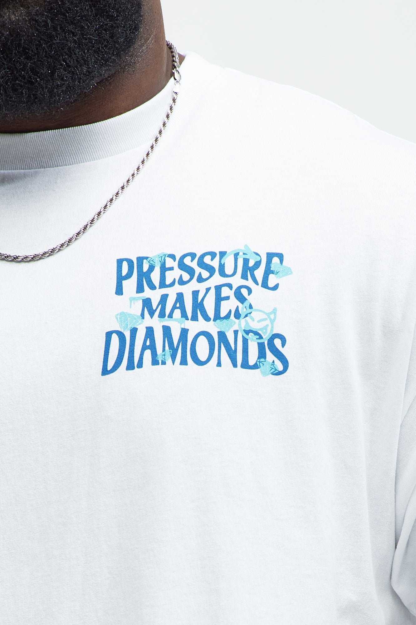 Make Diamonds Short Sleeve Tee - White Fashion Nova