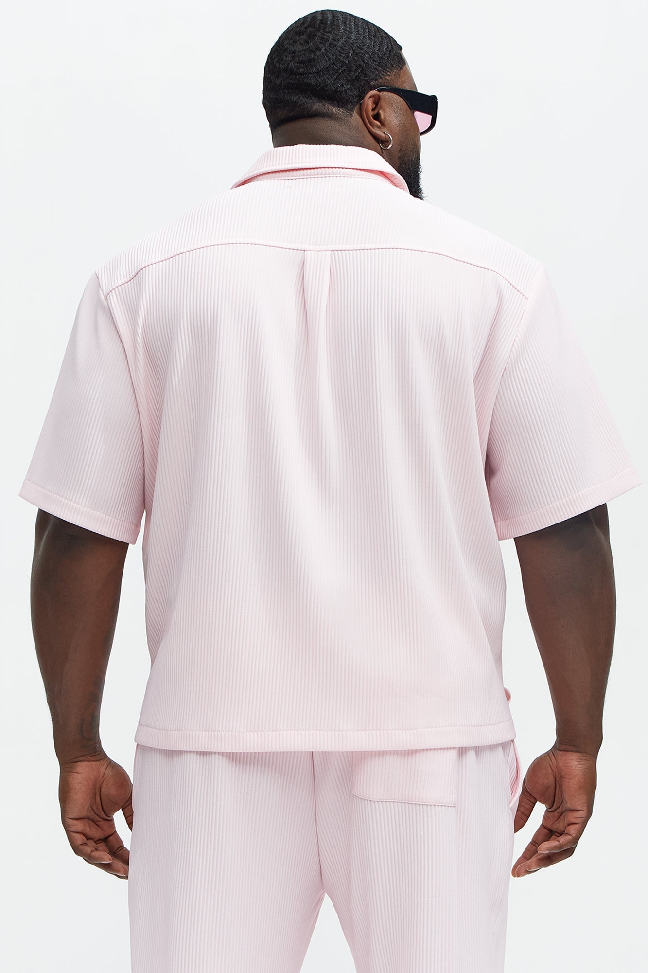 Show Up Short Sleeve Cuban Shirt - Pink Fashion Nova