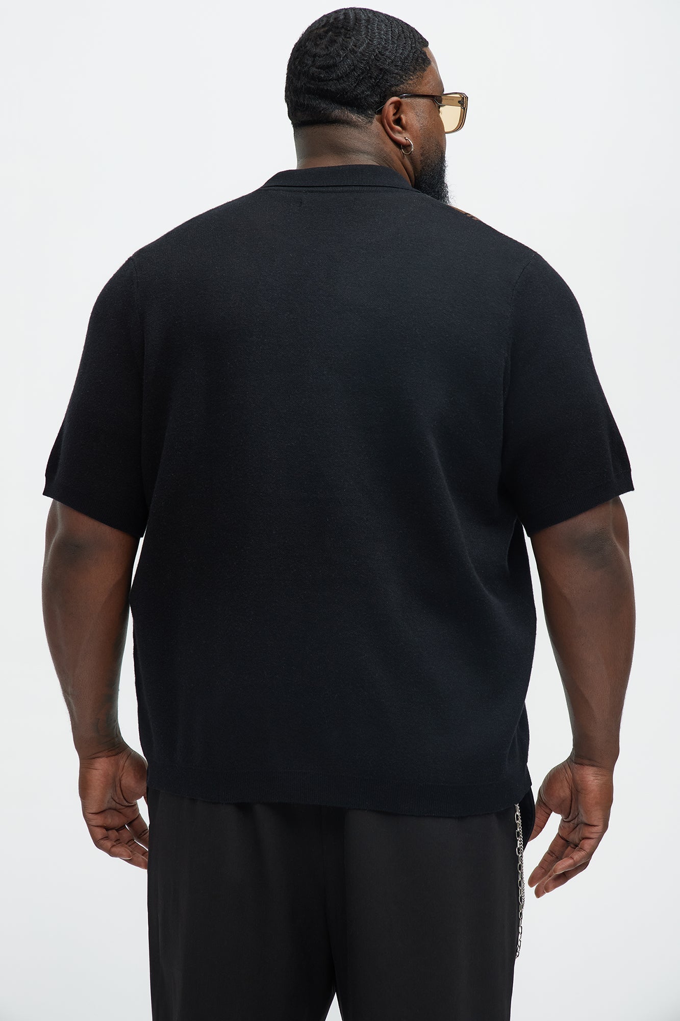 Blane Stripe Short Sleeve Knitted Shirt - Black/combo Fashion Nova
