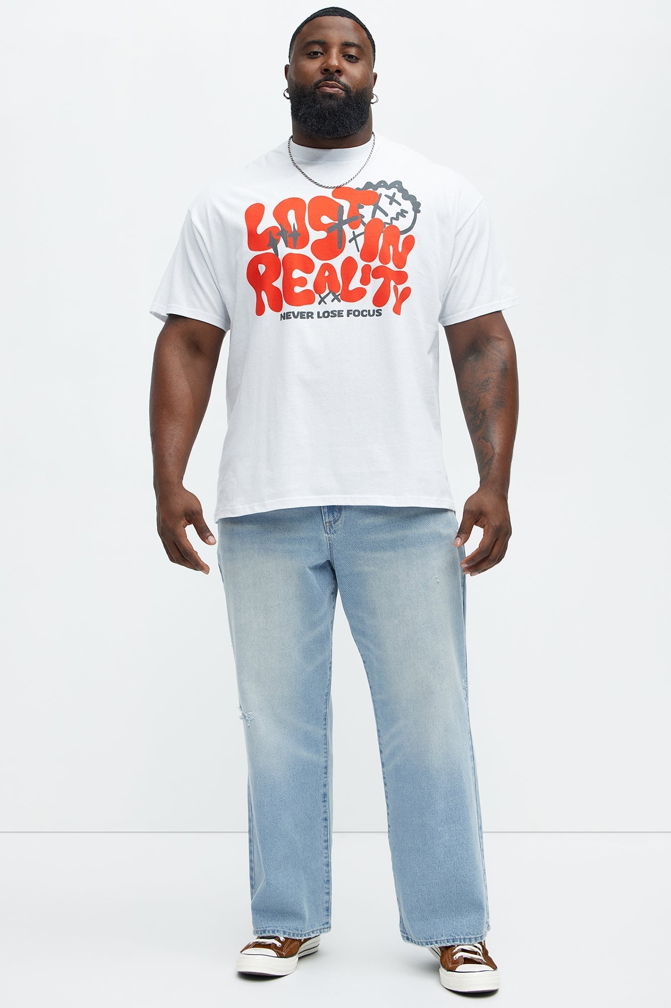 Never Lose Focus Short Sleeve Tee - White Fashion Nova