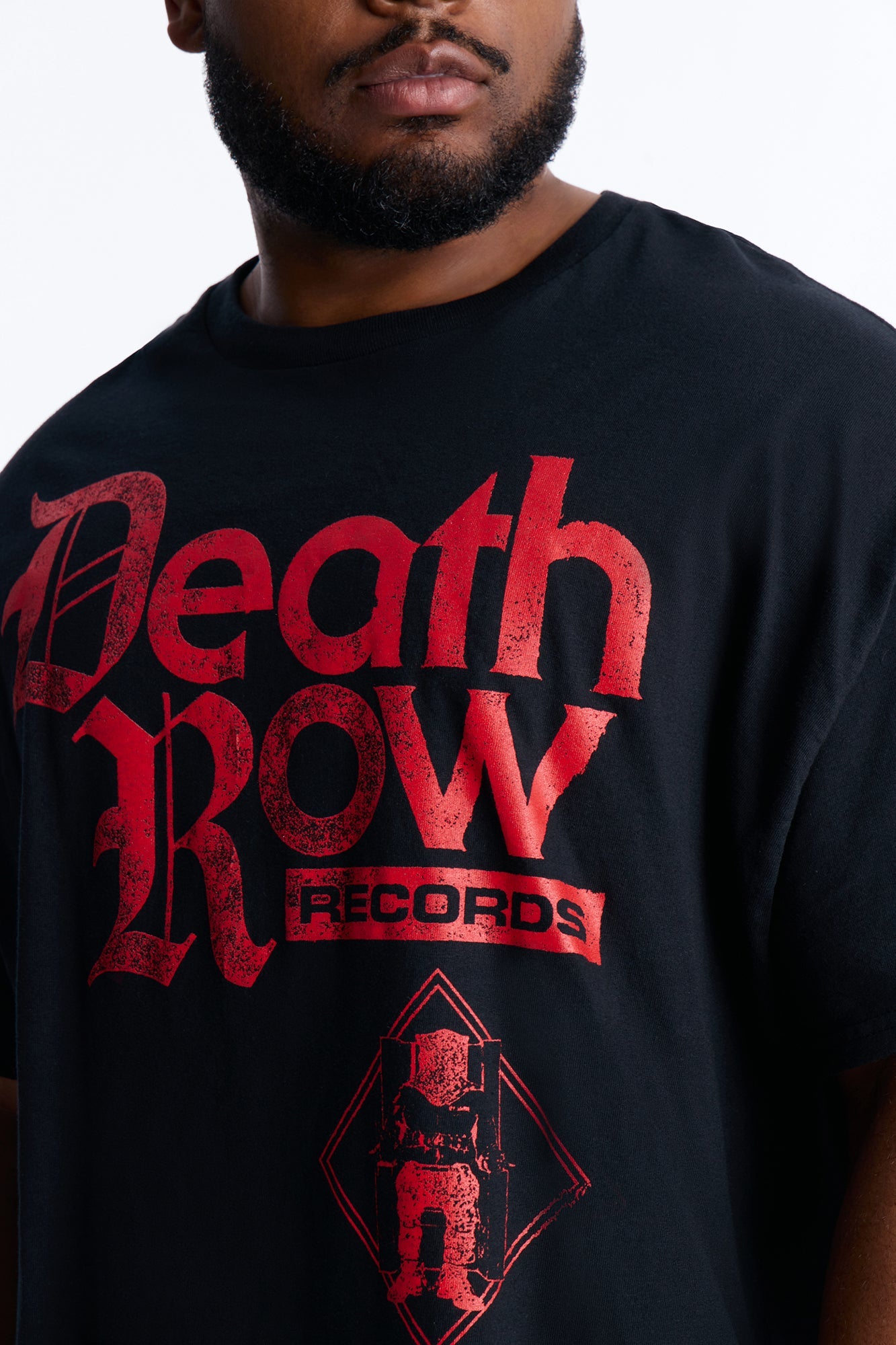 Death Row Records Label Short Sleeve Tee - Black Fashion Nova