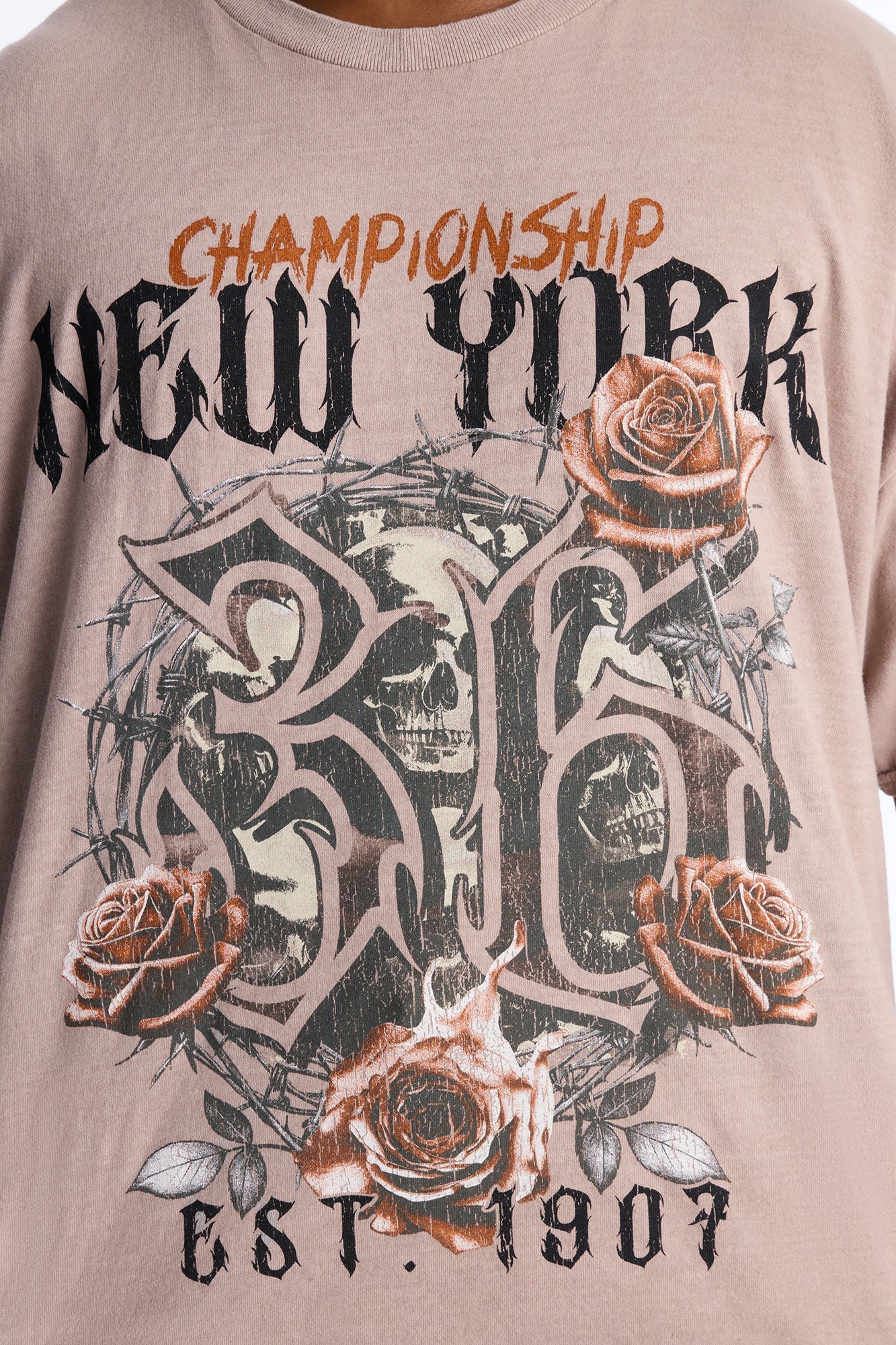 Championship NYC Oversized Short Sleeve Tee - Taupe Fashion Nova
