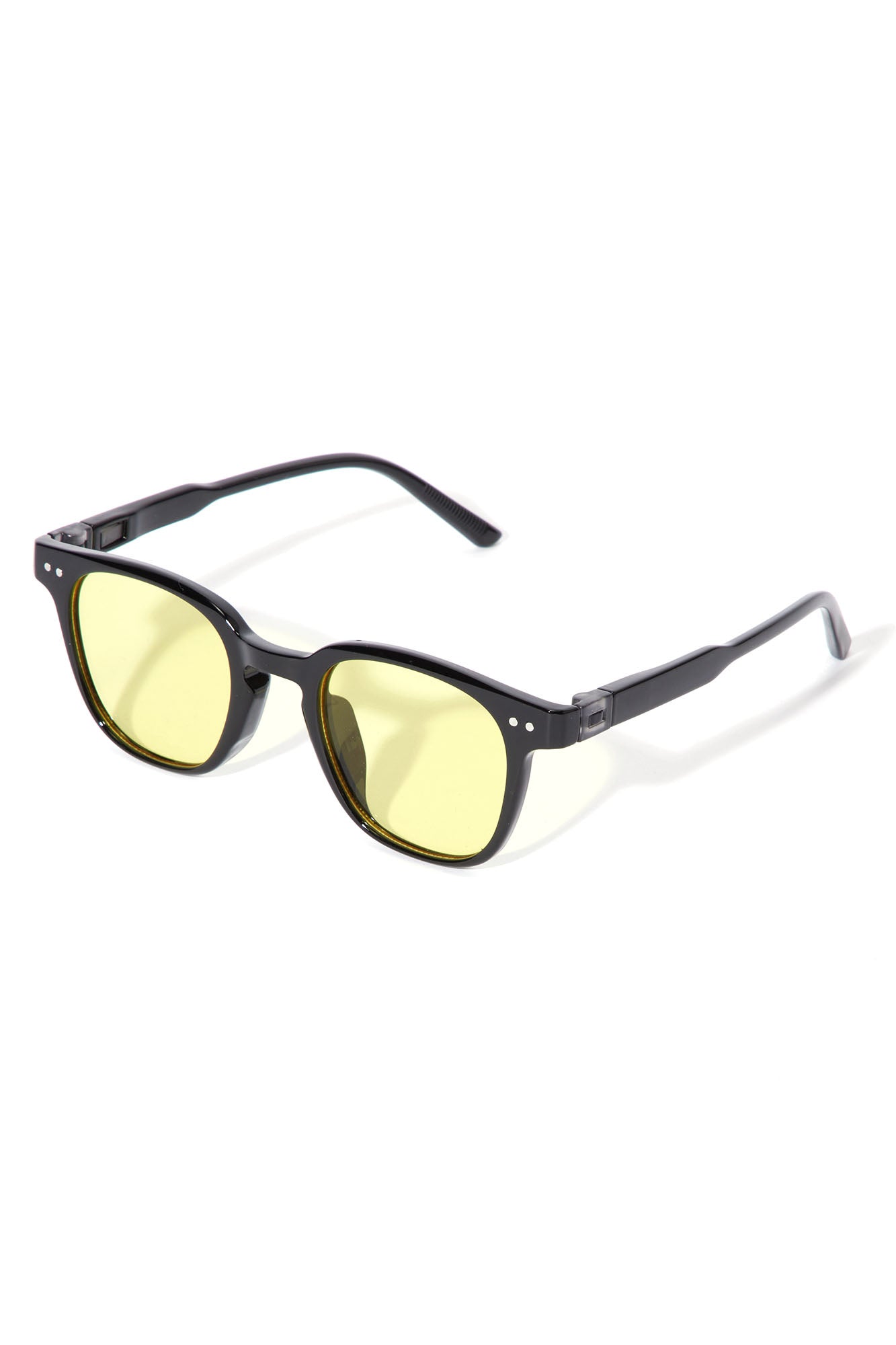 Clear The Air Sunglasses - Black/Yellow Fashion Nova