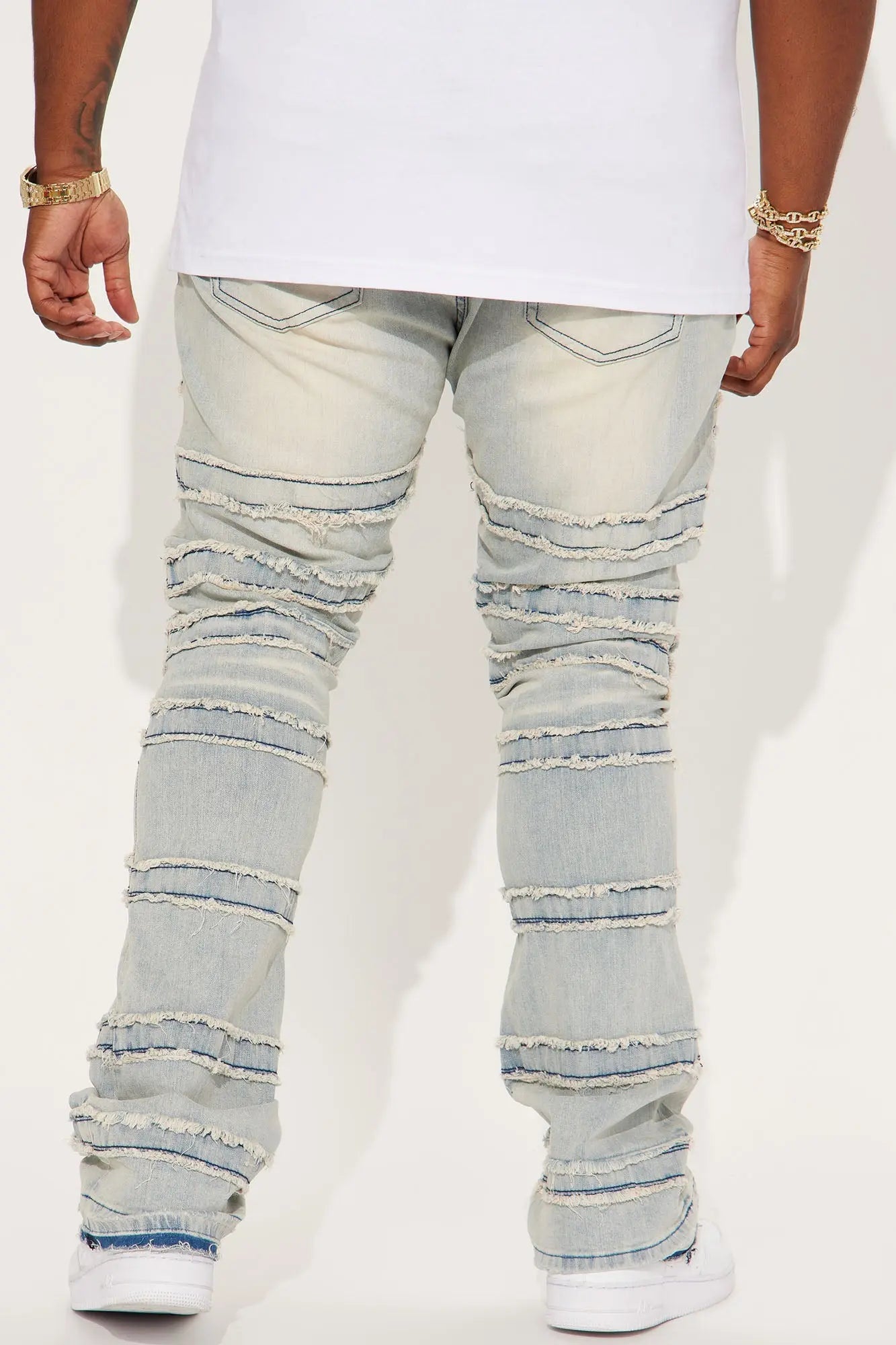 About Fray Stacked Skinny Flare Jeans - Light Wash Fashion Nova
