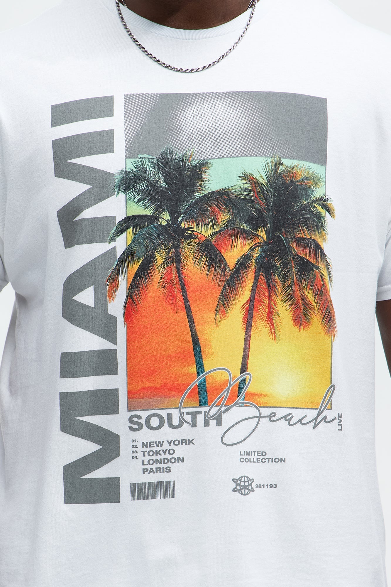 Miami South Beach Short Sleeve Tee - White Fashion Nova