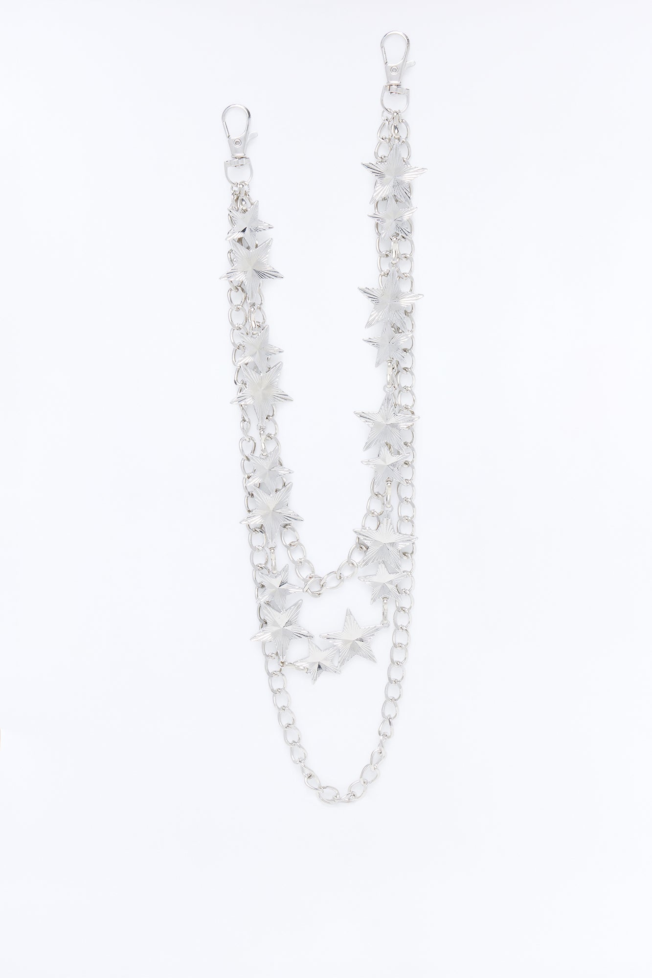 Cosmic Edge Layered Pant Chain - Silver Fashion Nova