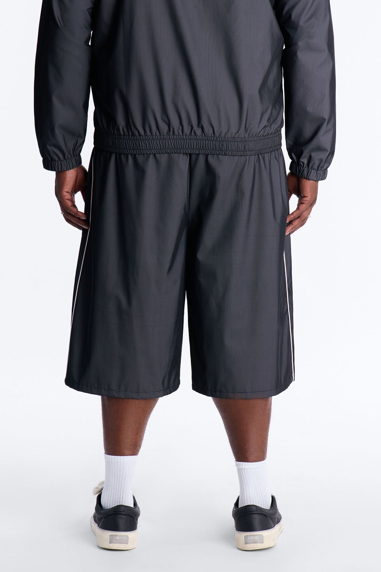 Baggy Chroma Reflective Mesh Overlay Short - PlatinumIce Fashion Nova