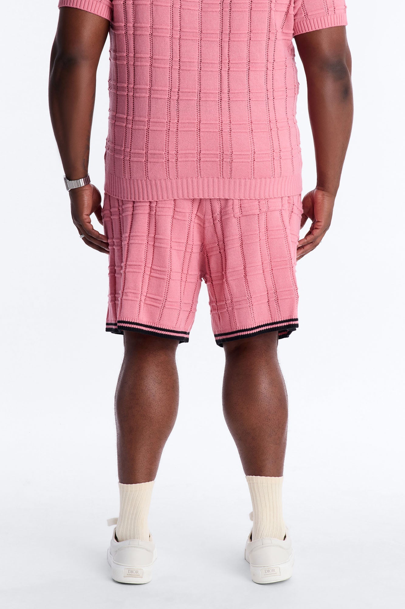 Relaxed Riviera Knit Short - Pink Fashion Nova