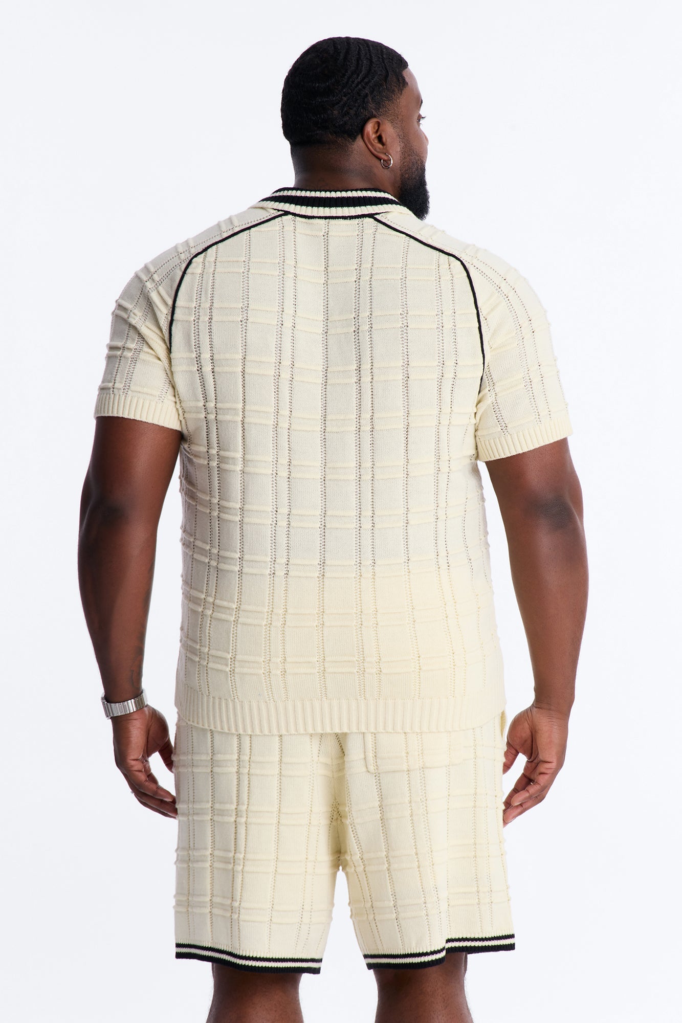 Relaxed Riviera Johnny Collar Knit Polo - Cream Fashion Nova