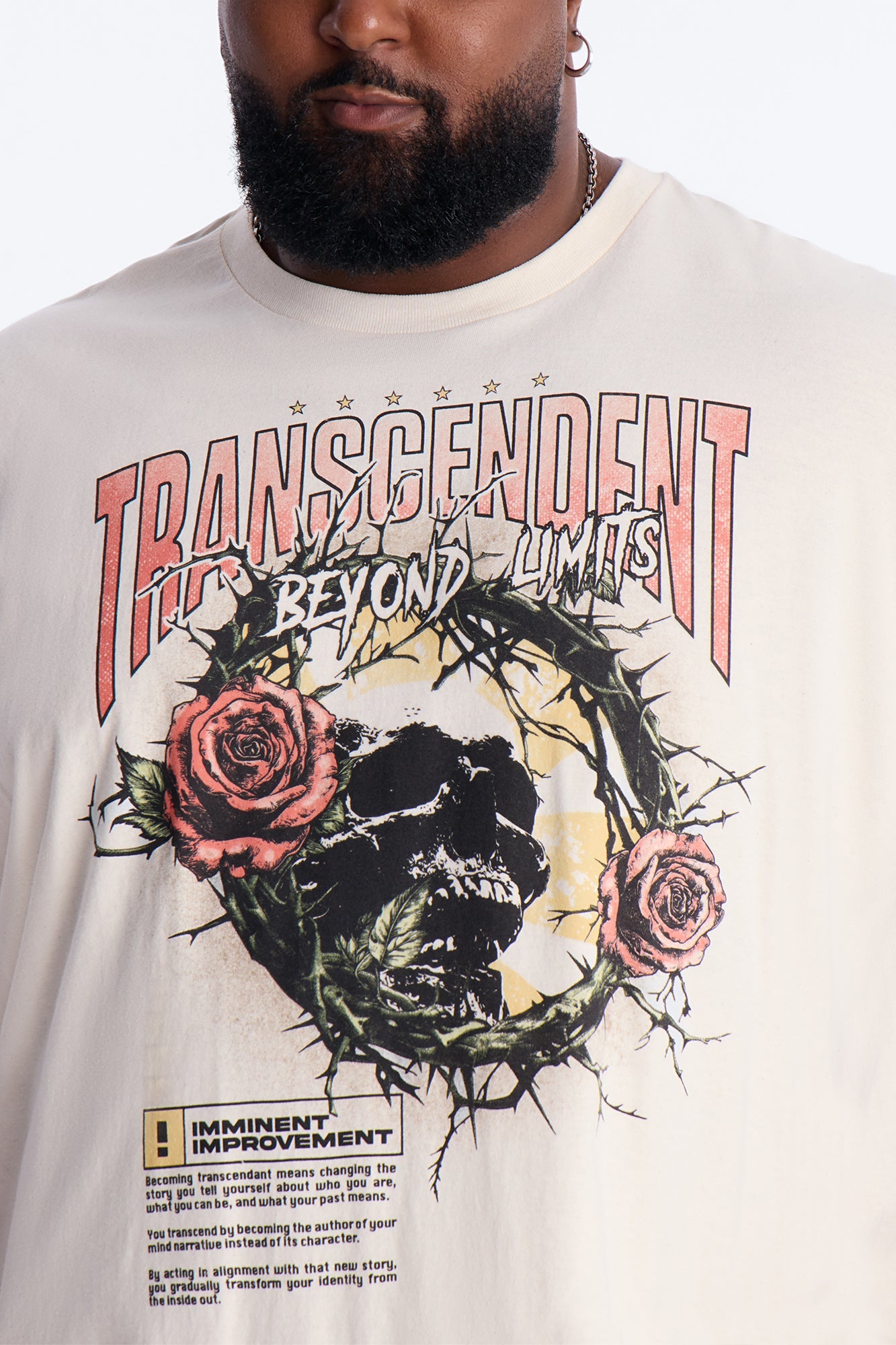 Transcendent Beyond Limits Oversized Short Sleeve Tee - Natural Fashion Nova