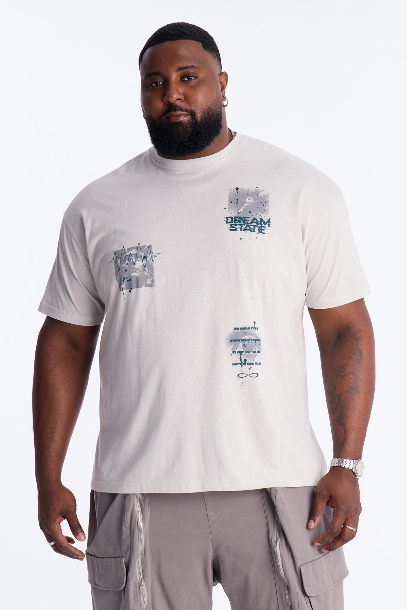 Beyond Your Dreams Short Sleeve Tee - Grey Fashion Nova