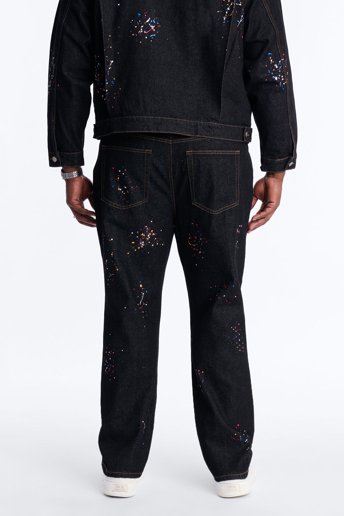 Slim Studio Paint Jeans - Dark Wash Fashion Nova