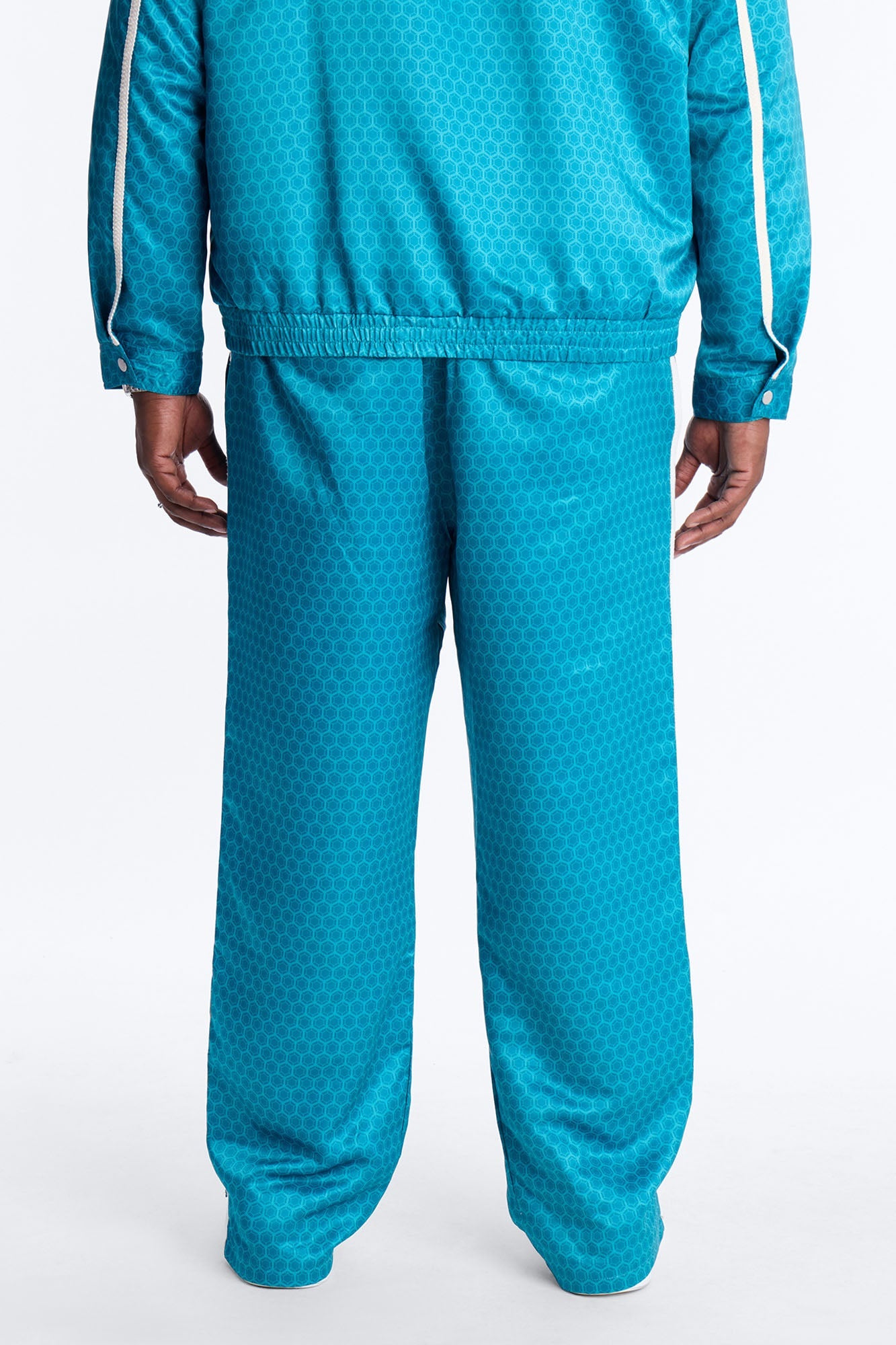 Straight St. Tropez Motif Roped Applique Pant - Blue Fashion Nova