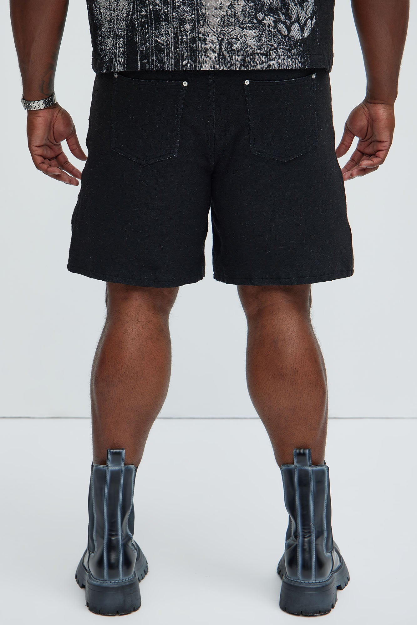 Azrael Tapestry Shorts - Black/combo Fashion Nova