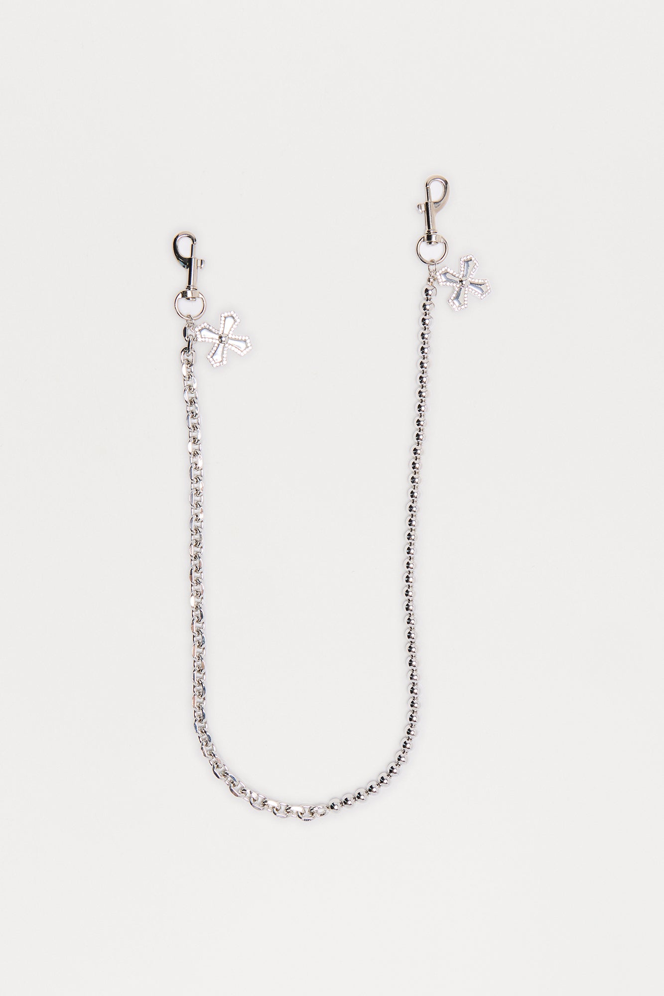 Galileo Cross Link Pant Chain - Silver Fashion Nova
