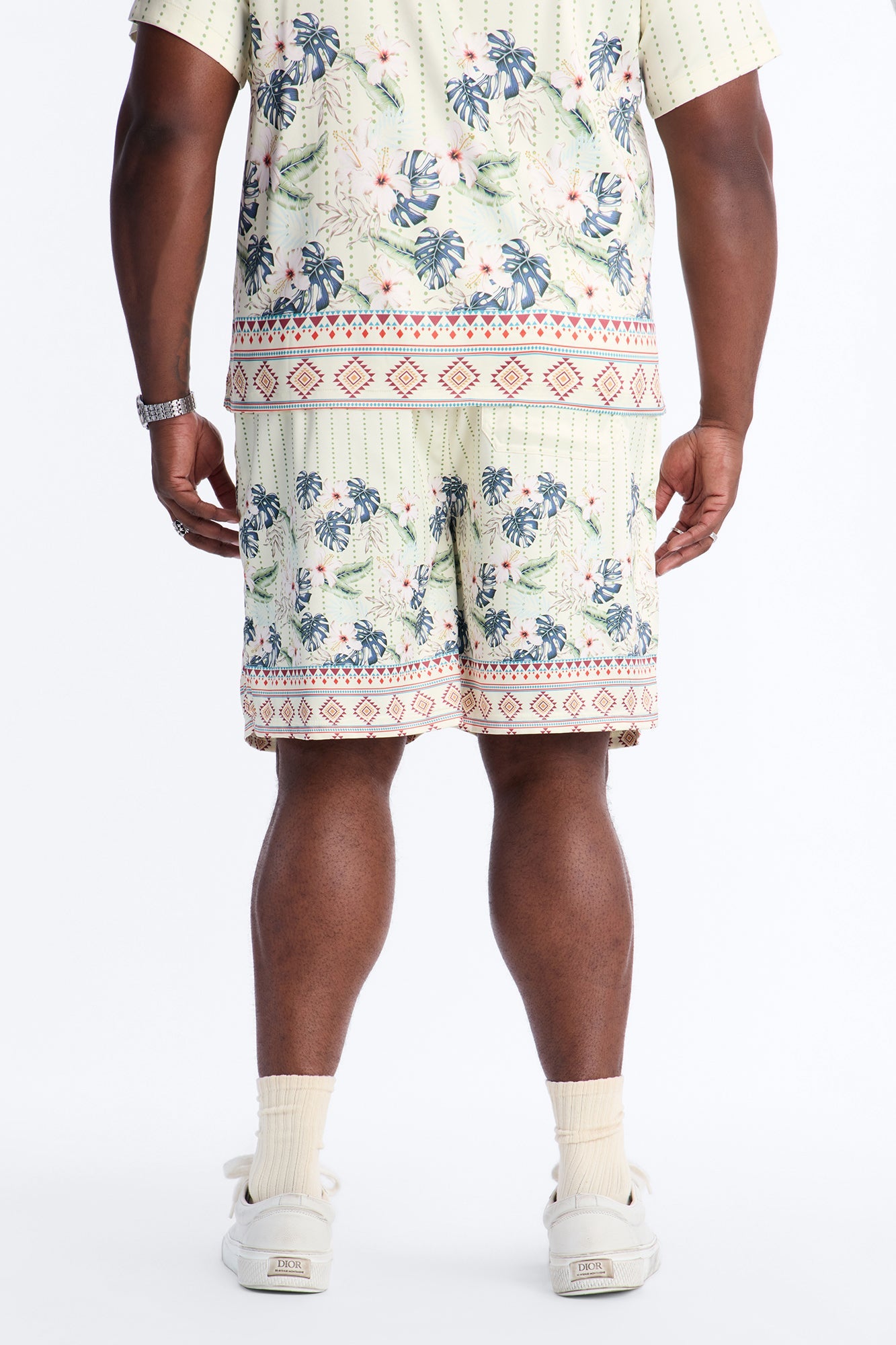 Relaxed Catalina Island Short - Yellow Fashion Nova