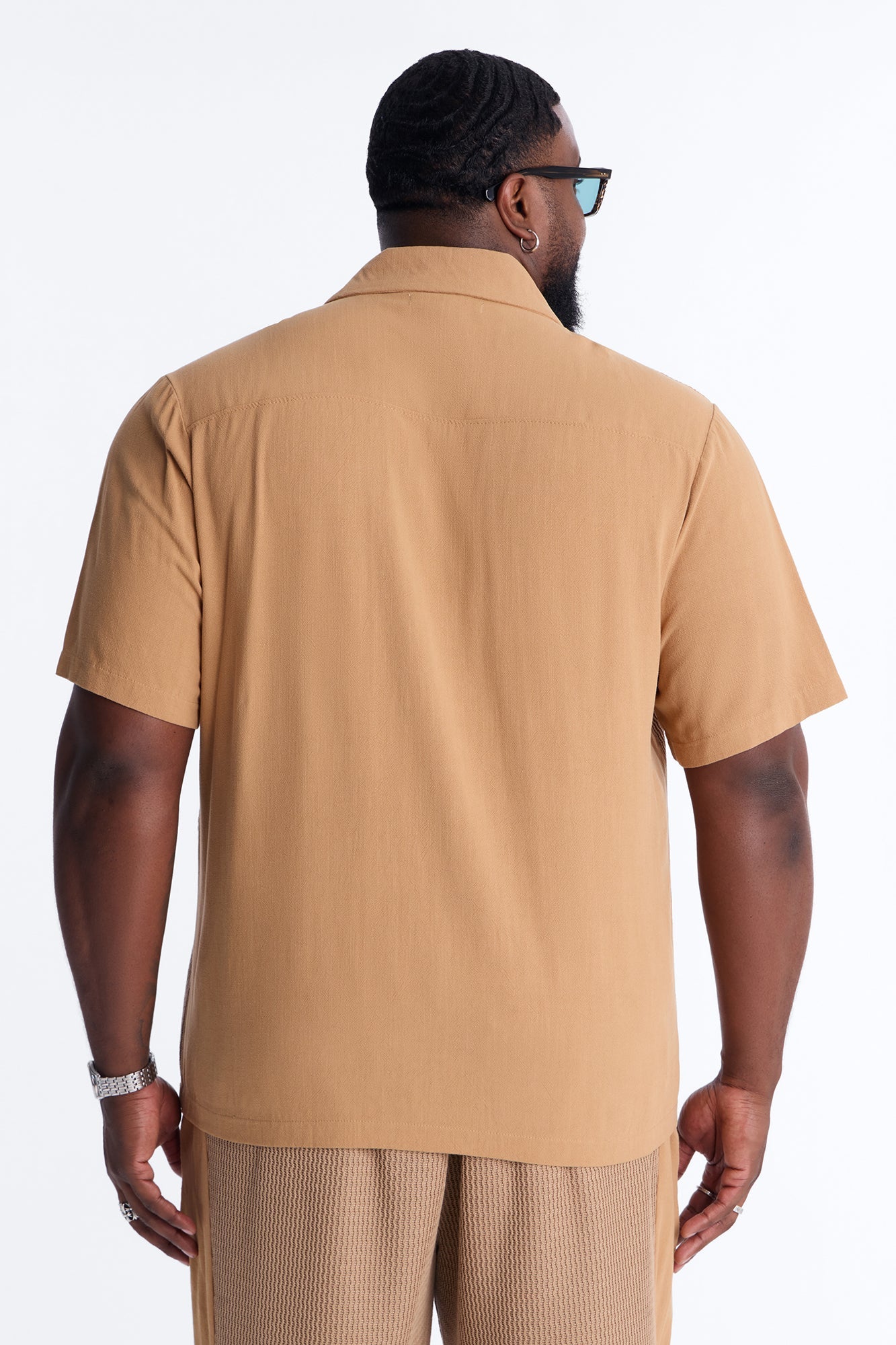 Brookfield Flow Cuban Collar Button Up Shirt - Tan Fashion Nova