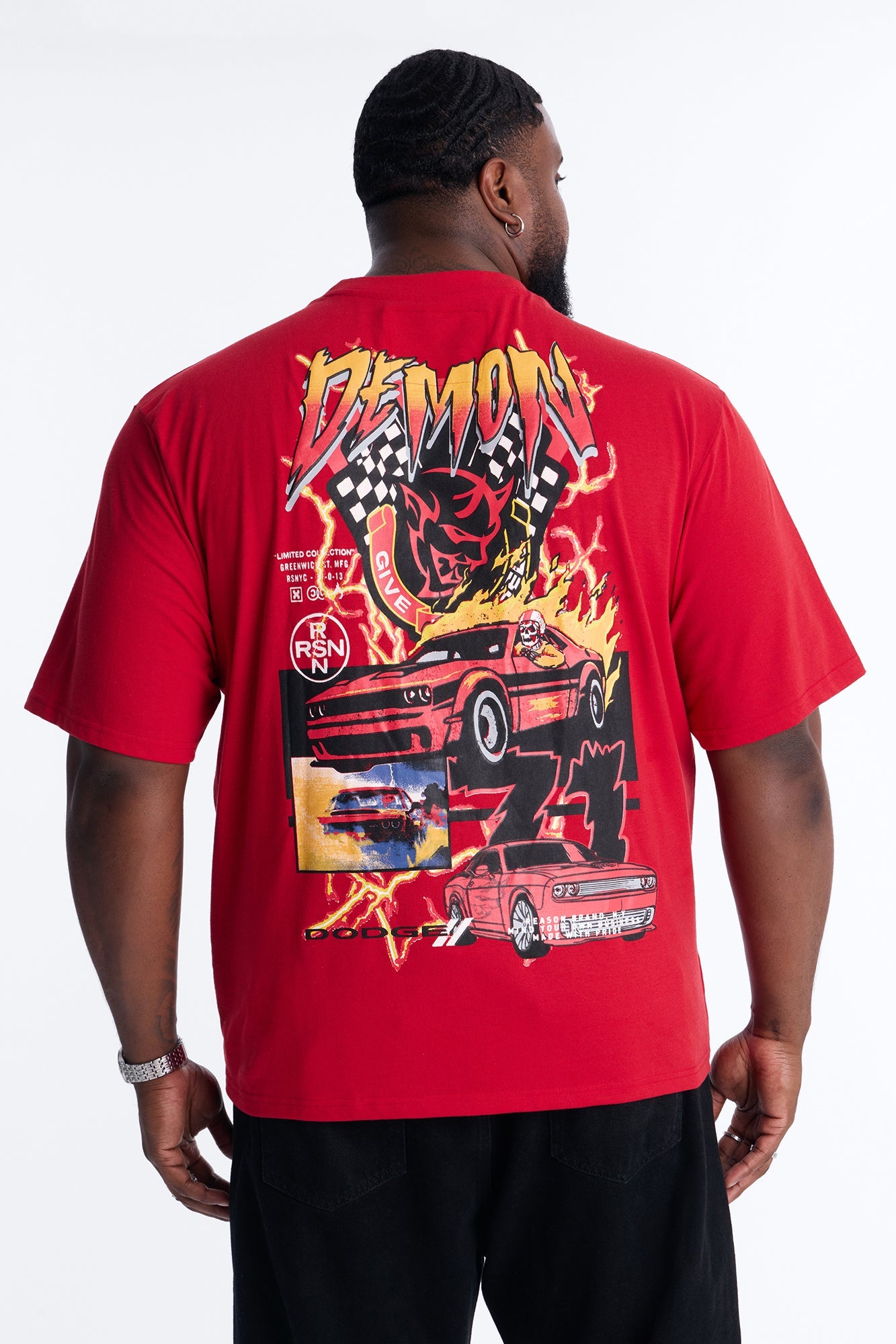 Dodge Demon Give Chase Short Sleeve Tee - Red Fashion Nova
